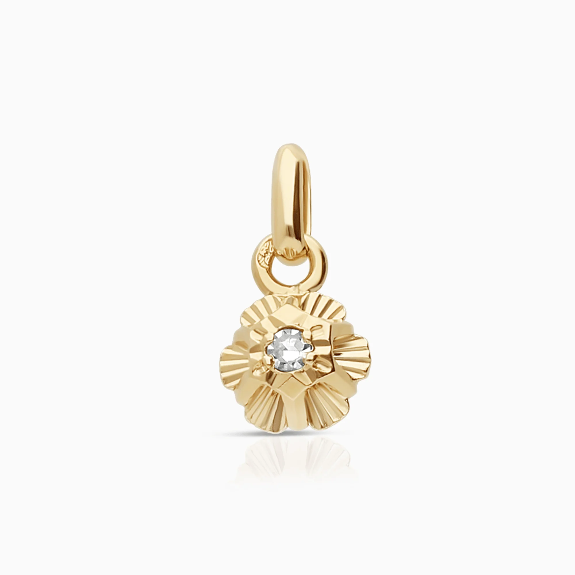 Solitaire pendant 0.03ct 18K gold