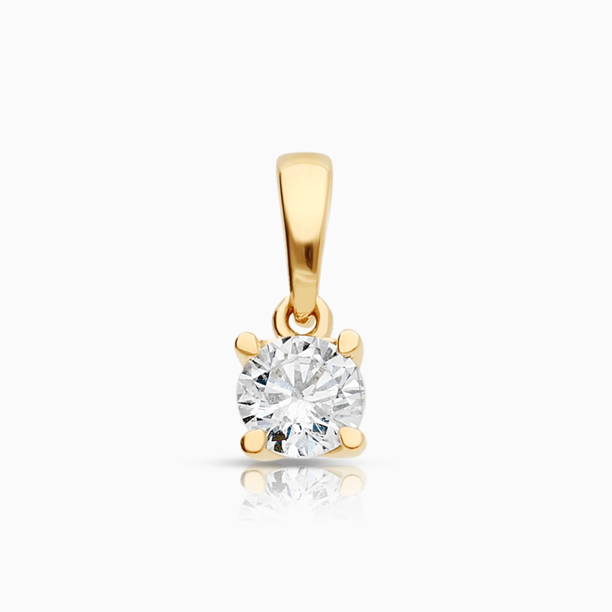 Solitaire Pendant 0.50ct 18K Gold