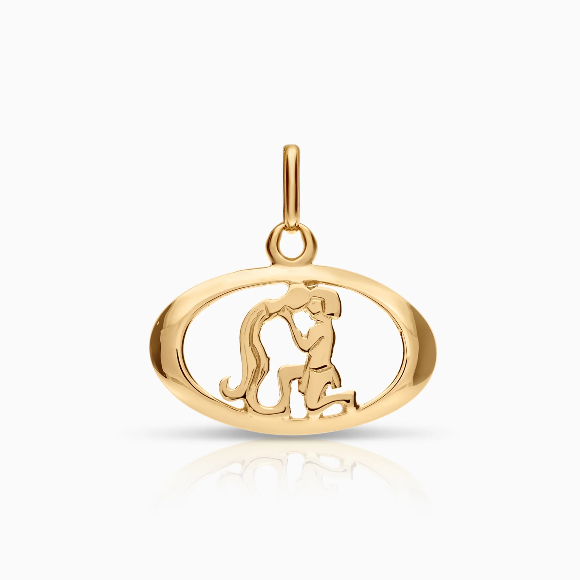 Zodiac pendant Aquarius 1.24g 18K gold