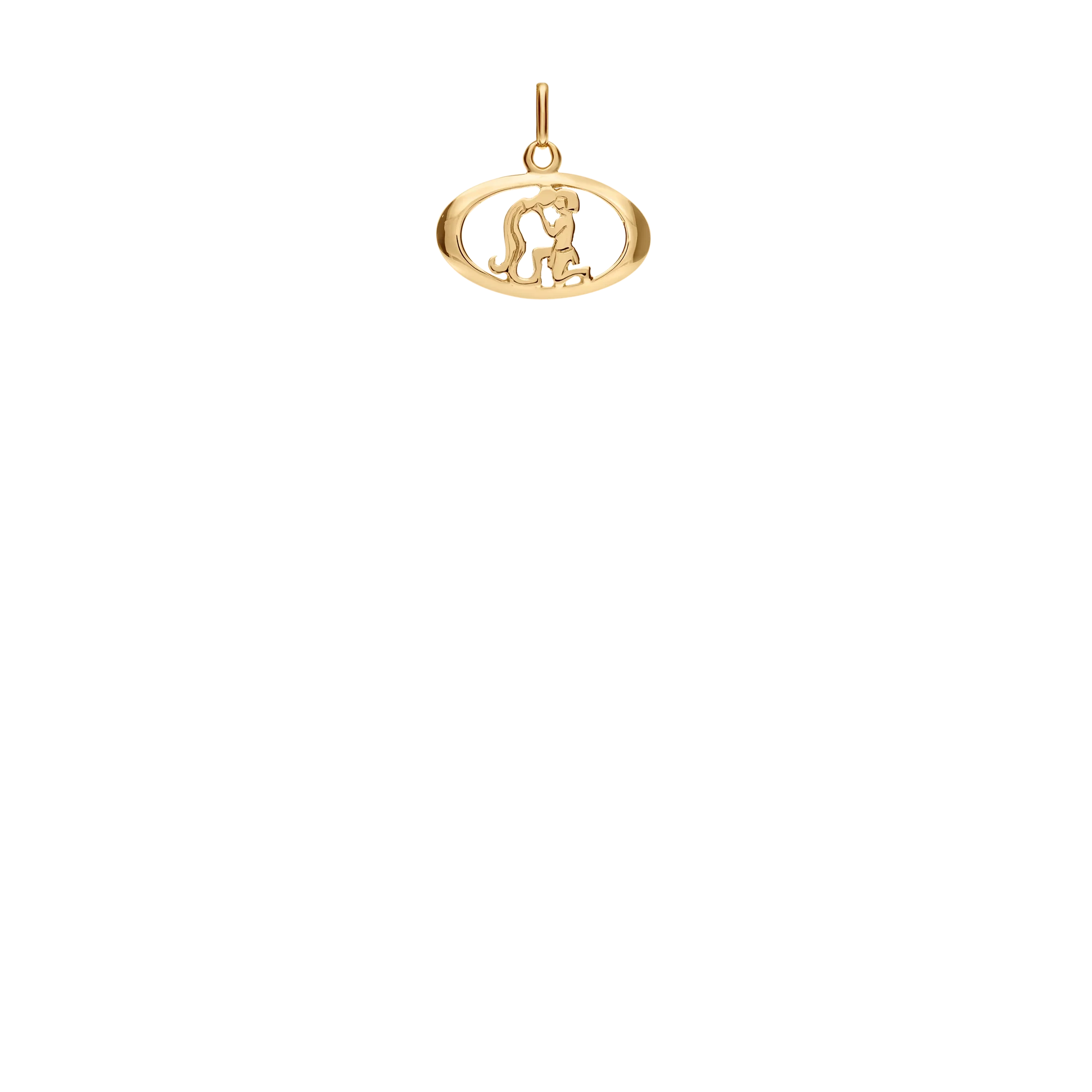Zodiac pendant Aquarius 1.24g 18K gold - Image 2