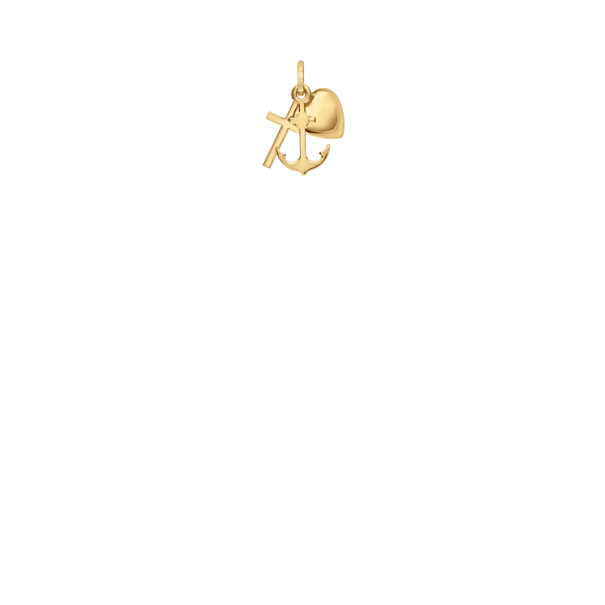 Faith, hope & love pendant 0.76g 18K gold - Image 2