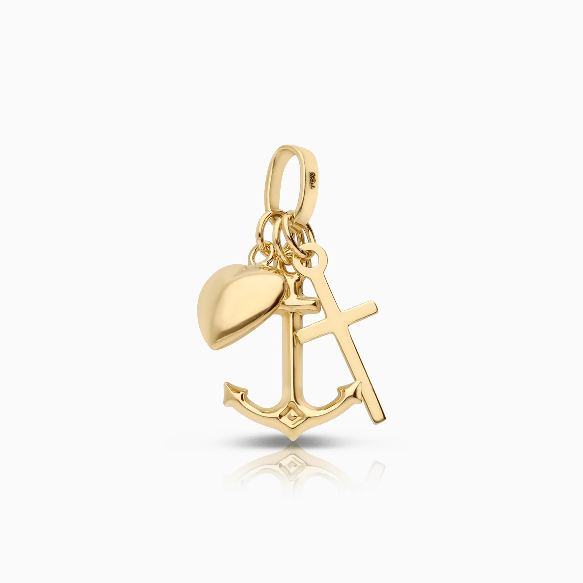 Pendant faith, hope & love 0.92g 18K gold