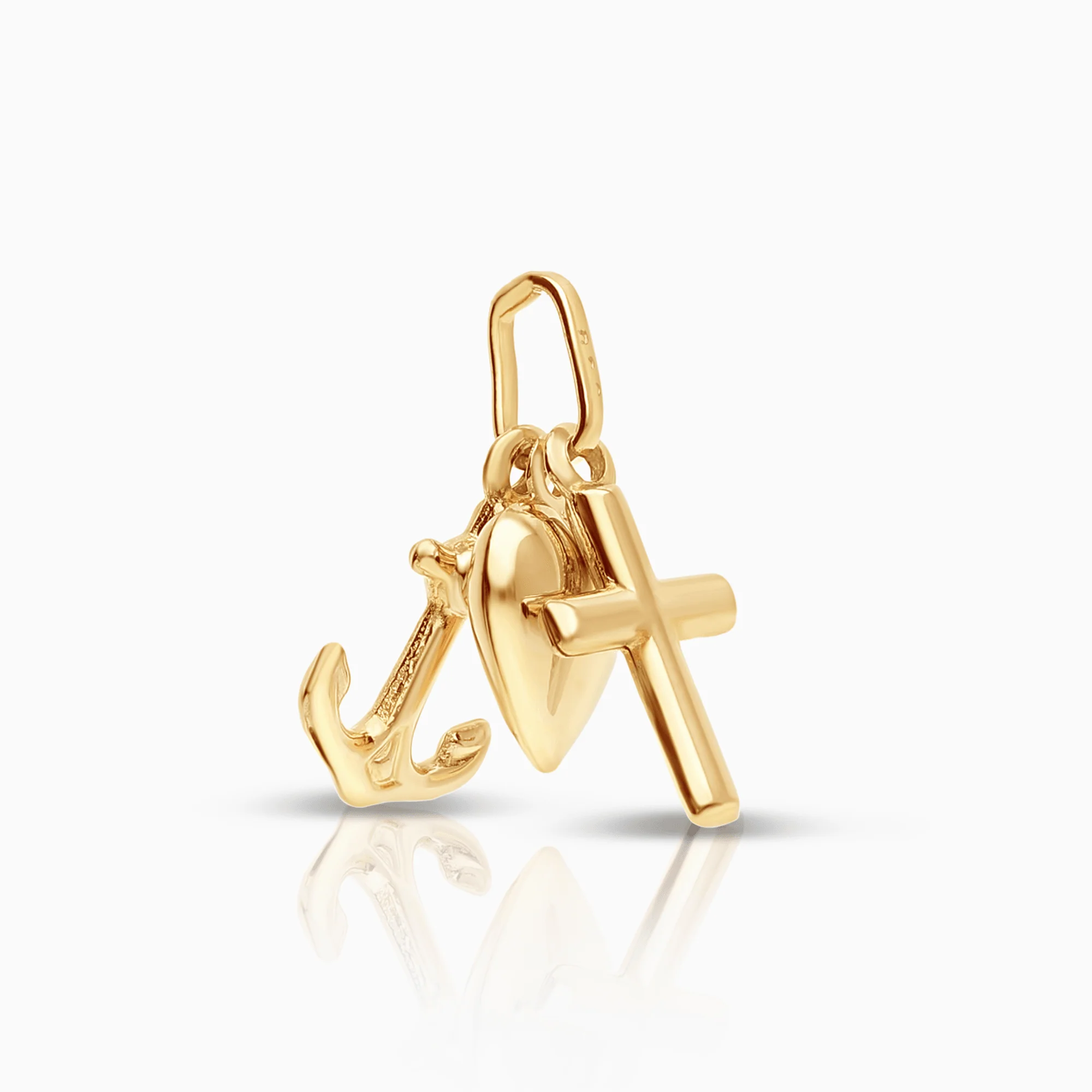 Pendant faith, hope & love 1.00g 18K gold