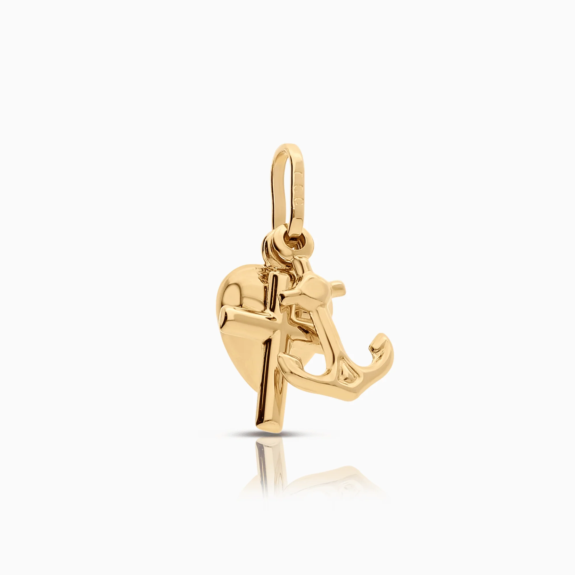 Pendant faith, hope & love 1.00g 18K gold
