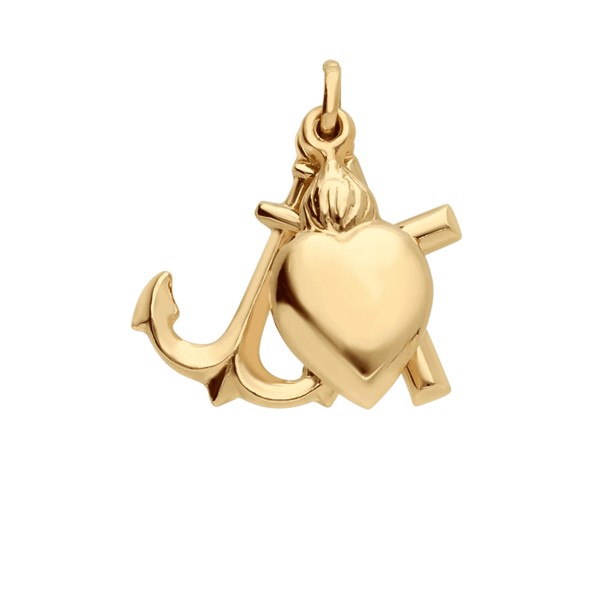 Pendant faith, hope & love 2.15g 18K gold - Image 2