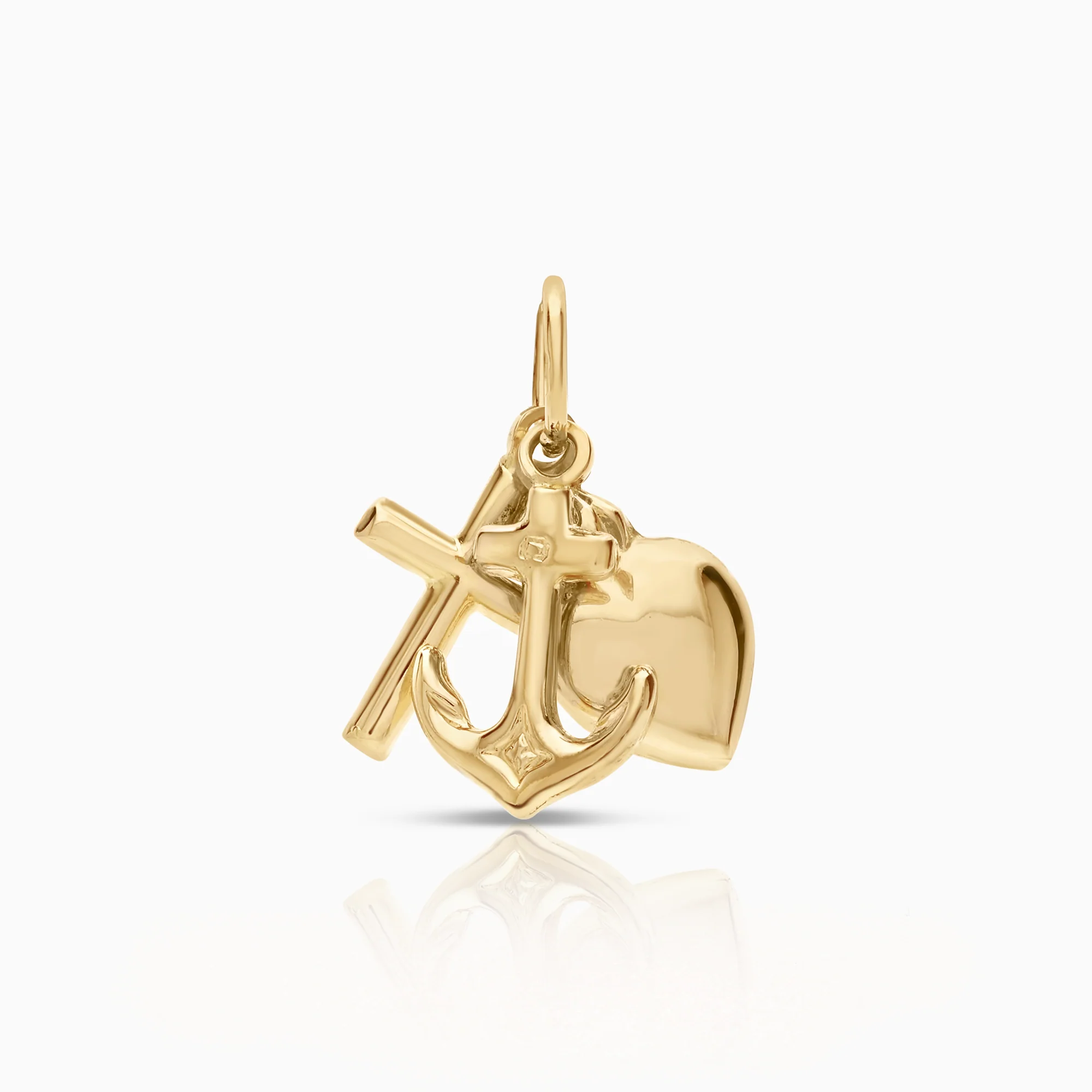 Faith, hope & love pendant 1.16g 18K gold
