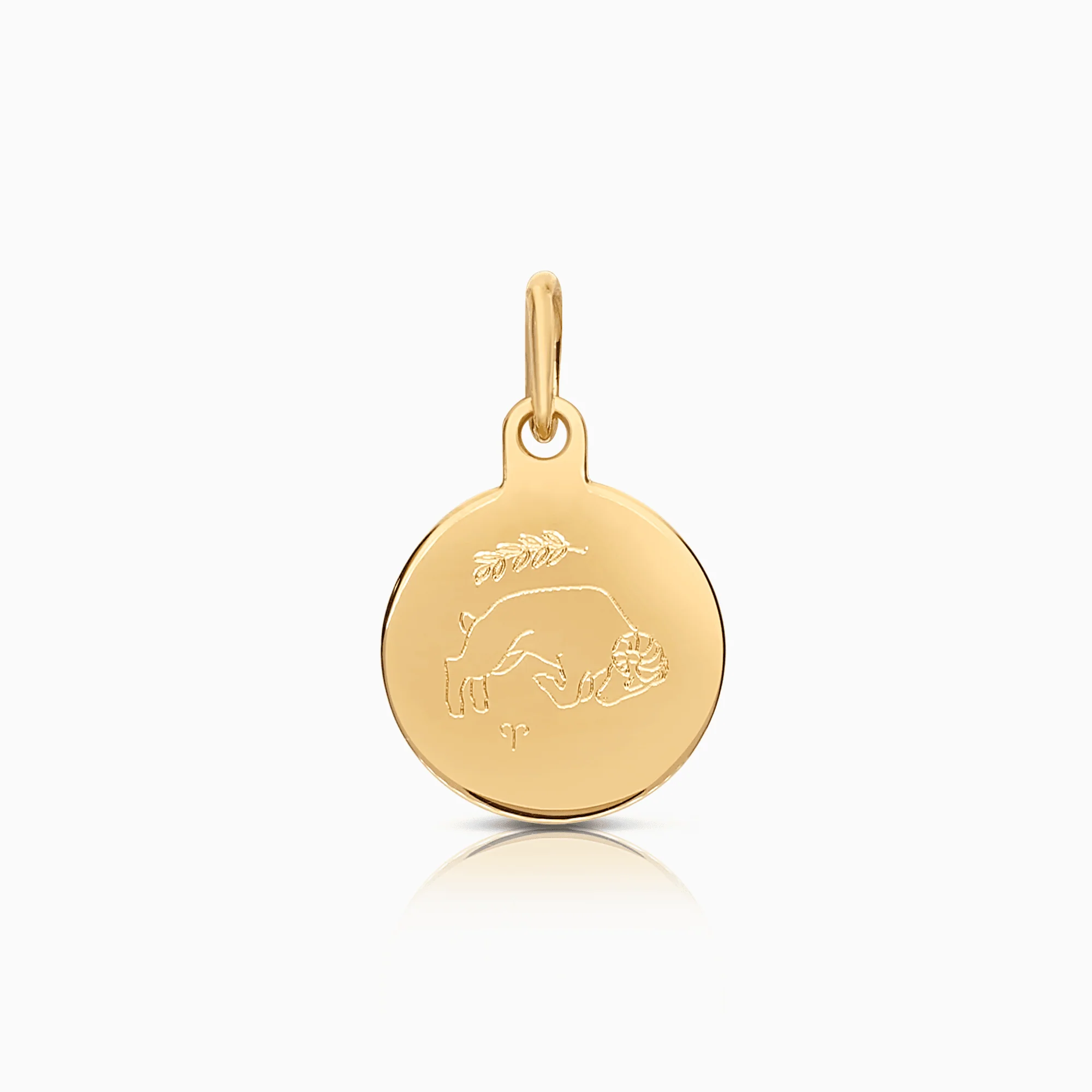 Aries pendant 0.45g 18K gold