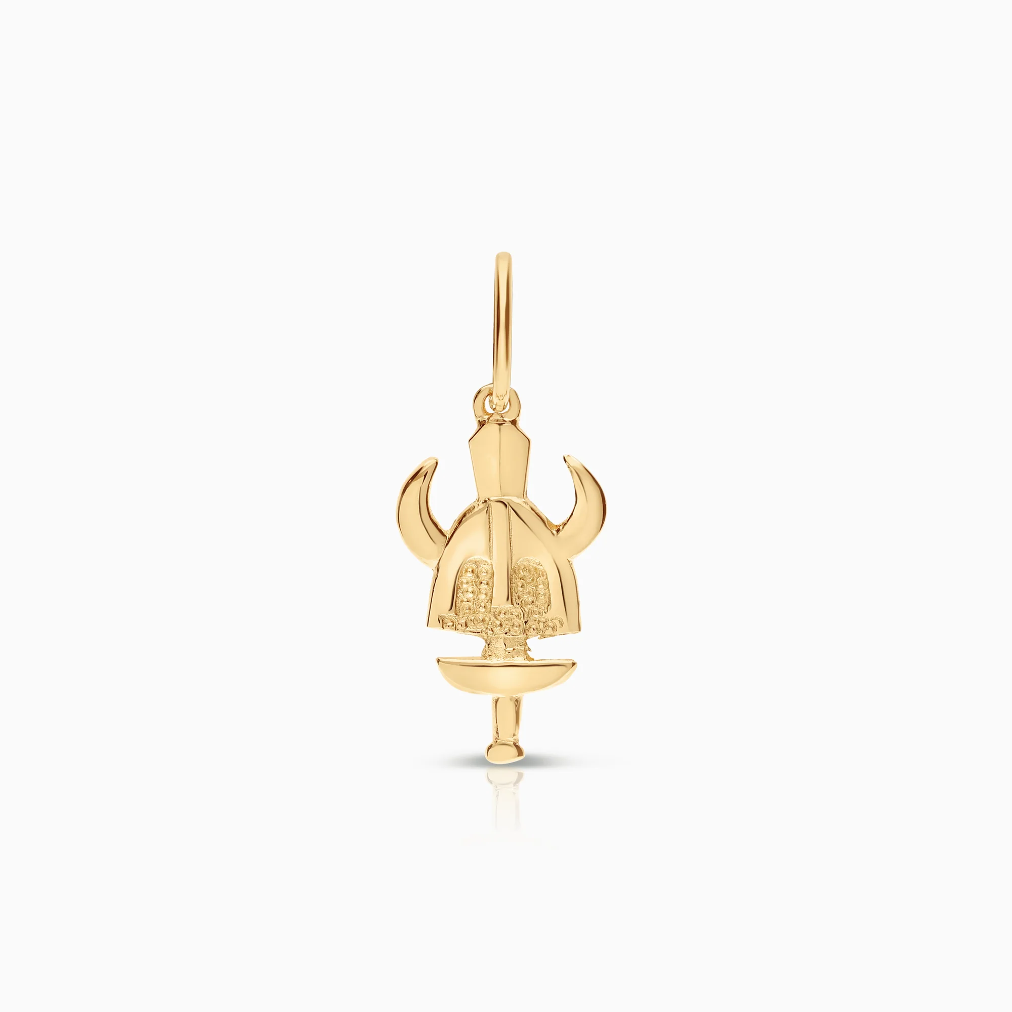 Viking helmet pendant 1.04g 14K gold