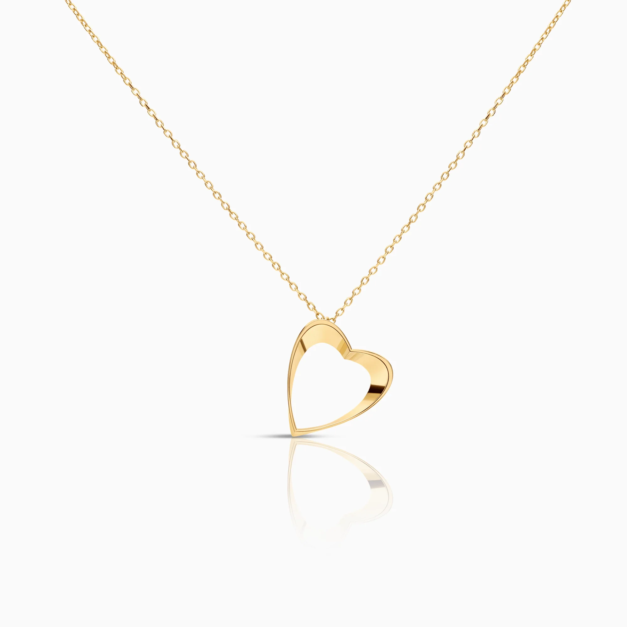Necklace with heart pendant 2.35g 18K gold