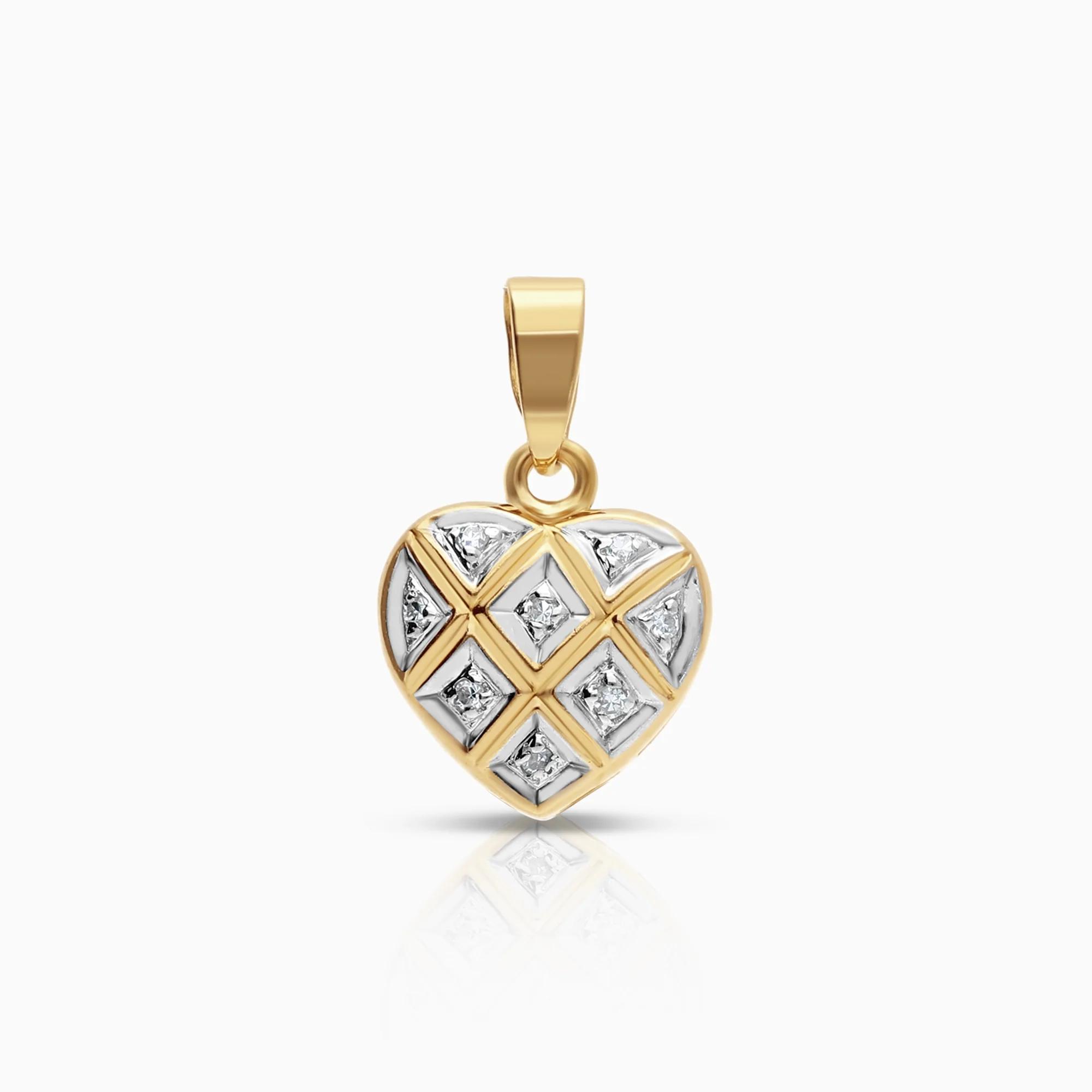 Heart pendant 0.04ct 1.1g 18K gold
