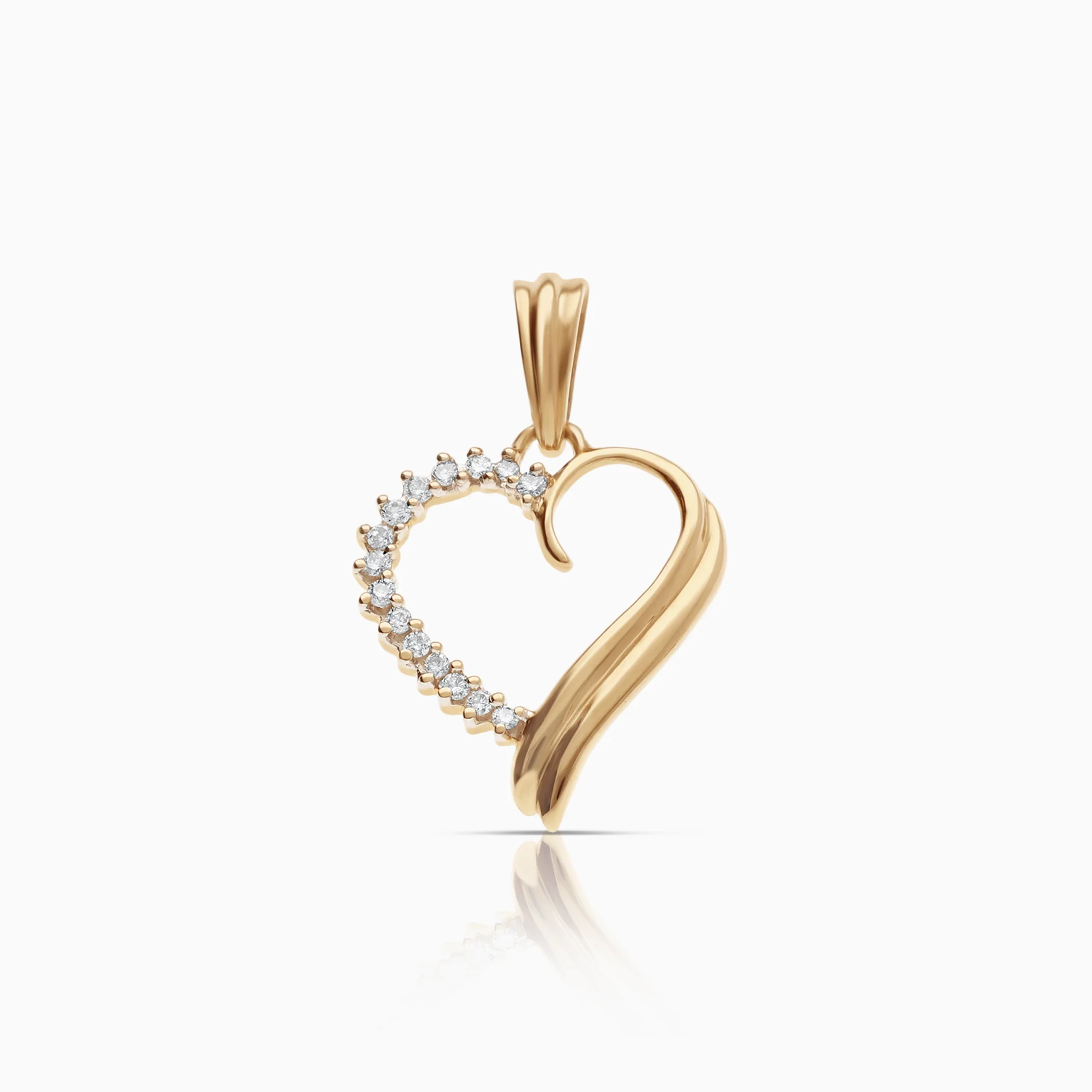 Heart pendant 0.07ct 1.06g 18K gold
