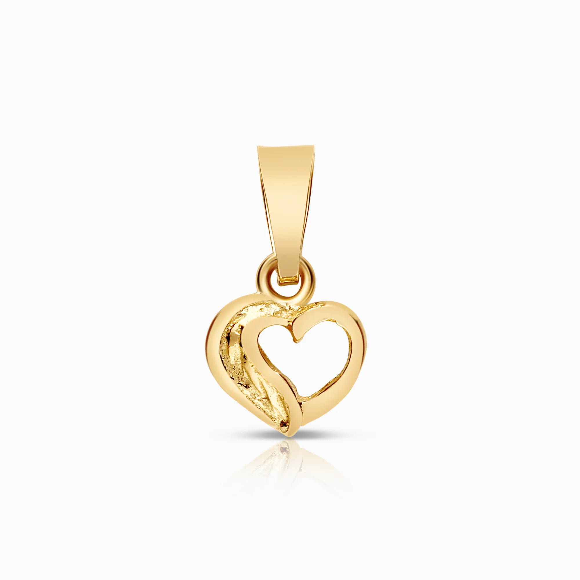 Heart pendant 0.56g 18K gold.