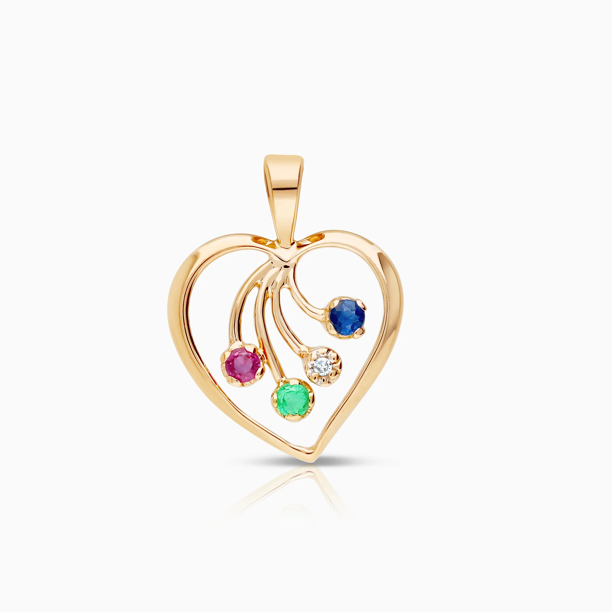 Heart pendant 0.63g 18K gold