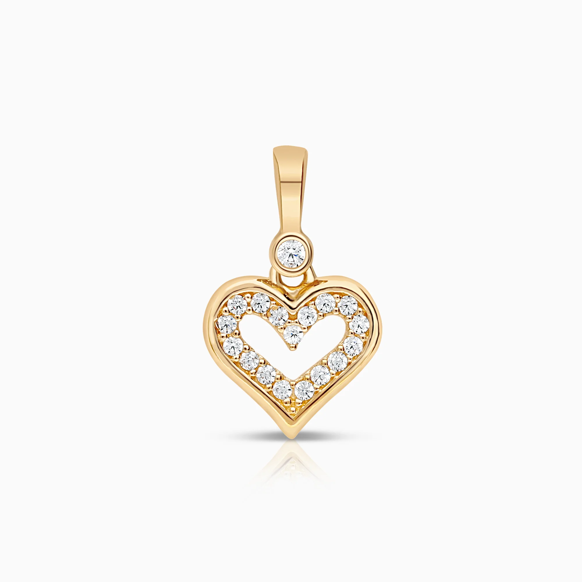 Heart pendant 0.76g 18K gold