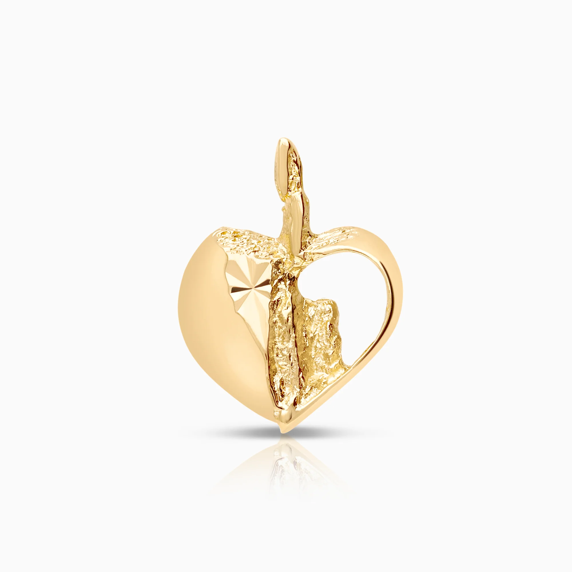 Heart pendant 1.25g 18K gold