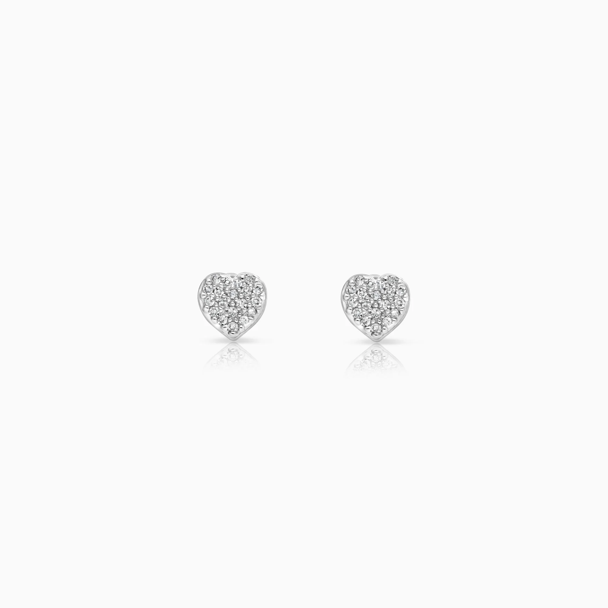 Diamond heart earrings 0.11ct 1.47g 18K gold