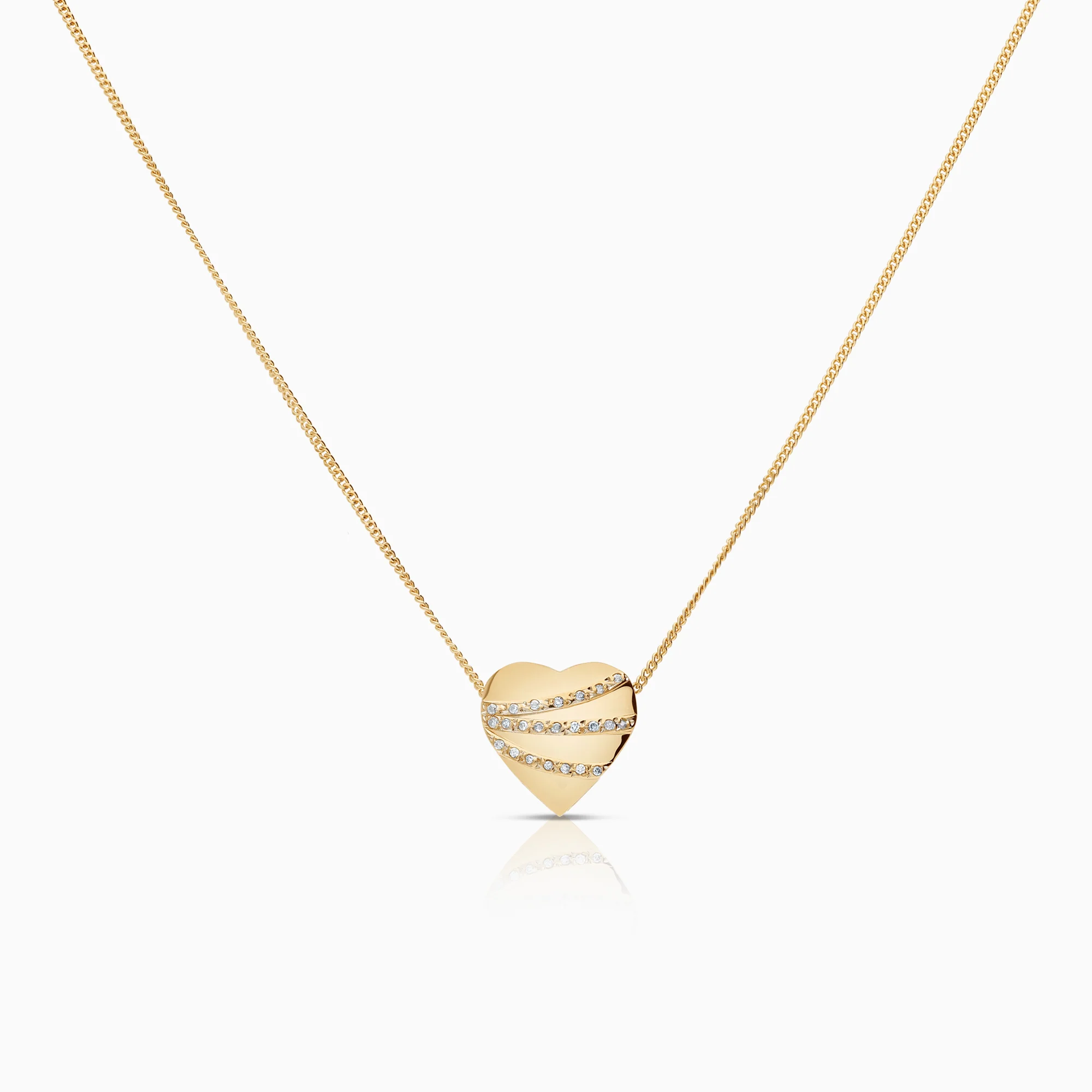 Necklace with heart pendant 4.27g 18K gold