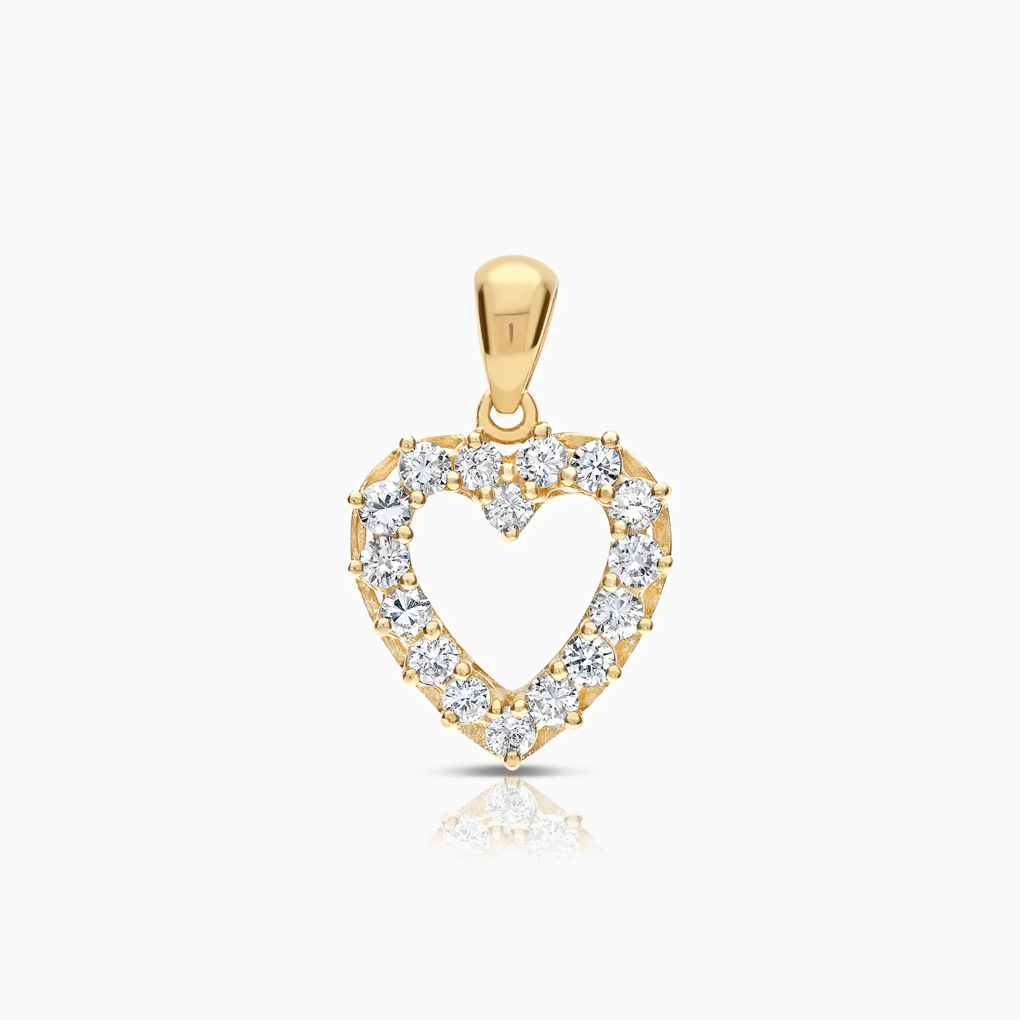 Heart Pendant Diamonds 0.63ct 18K Gold