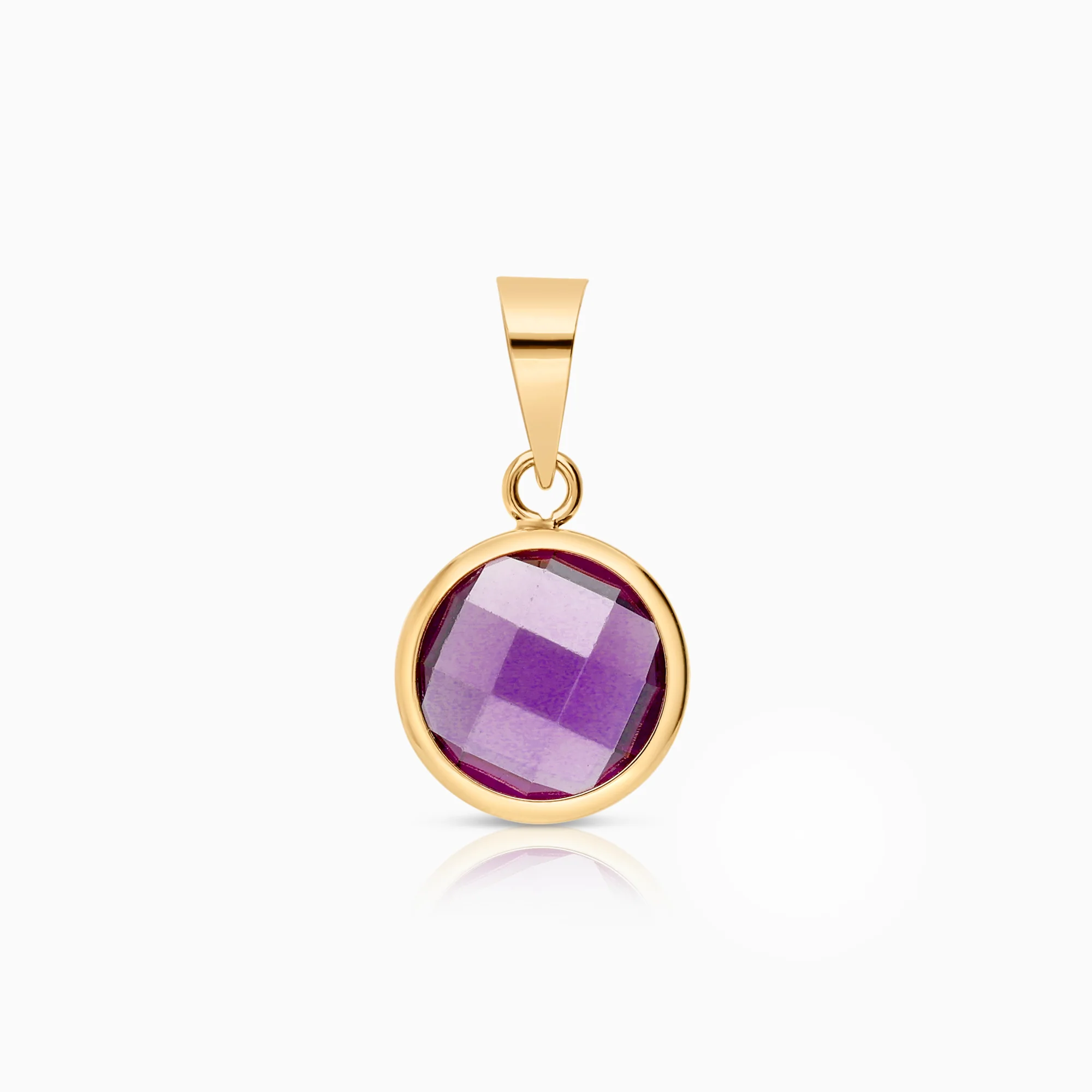 Pendant with purple stone 0.88g 18K gold