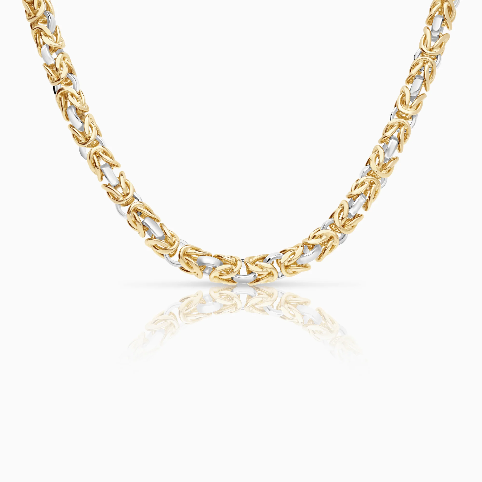 Byzantine link 144.60g 18K yellow/white gold