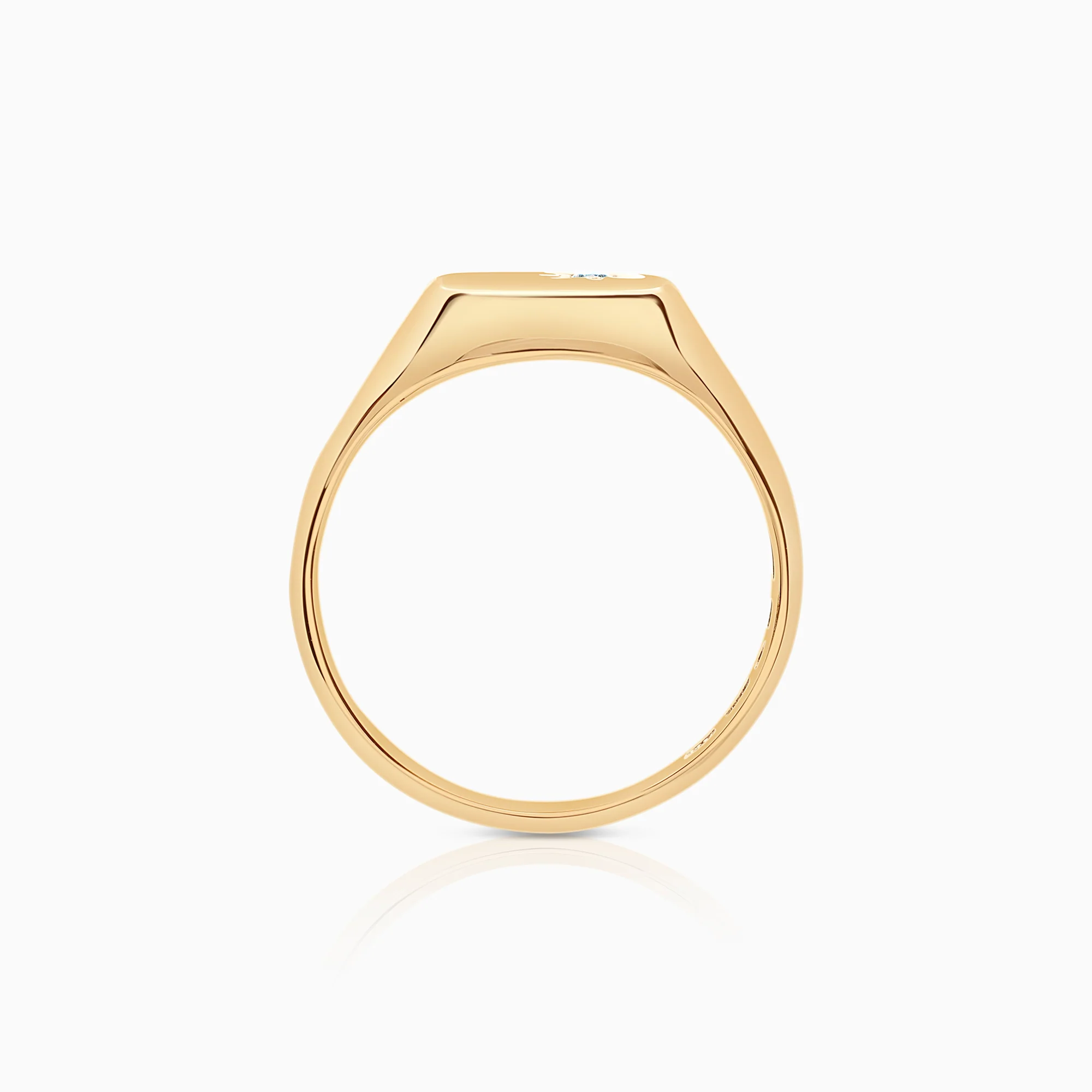 Signet ring with white cubic 11.20g 18K gold - Image 2