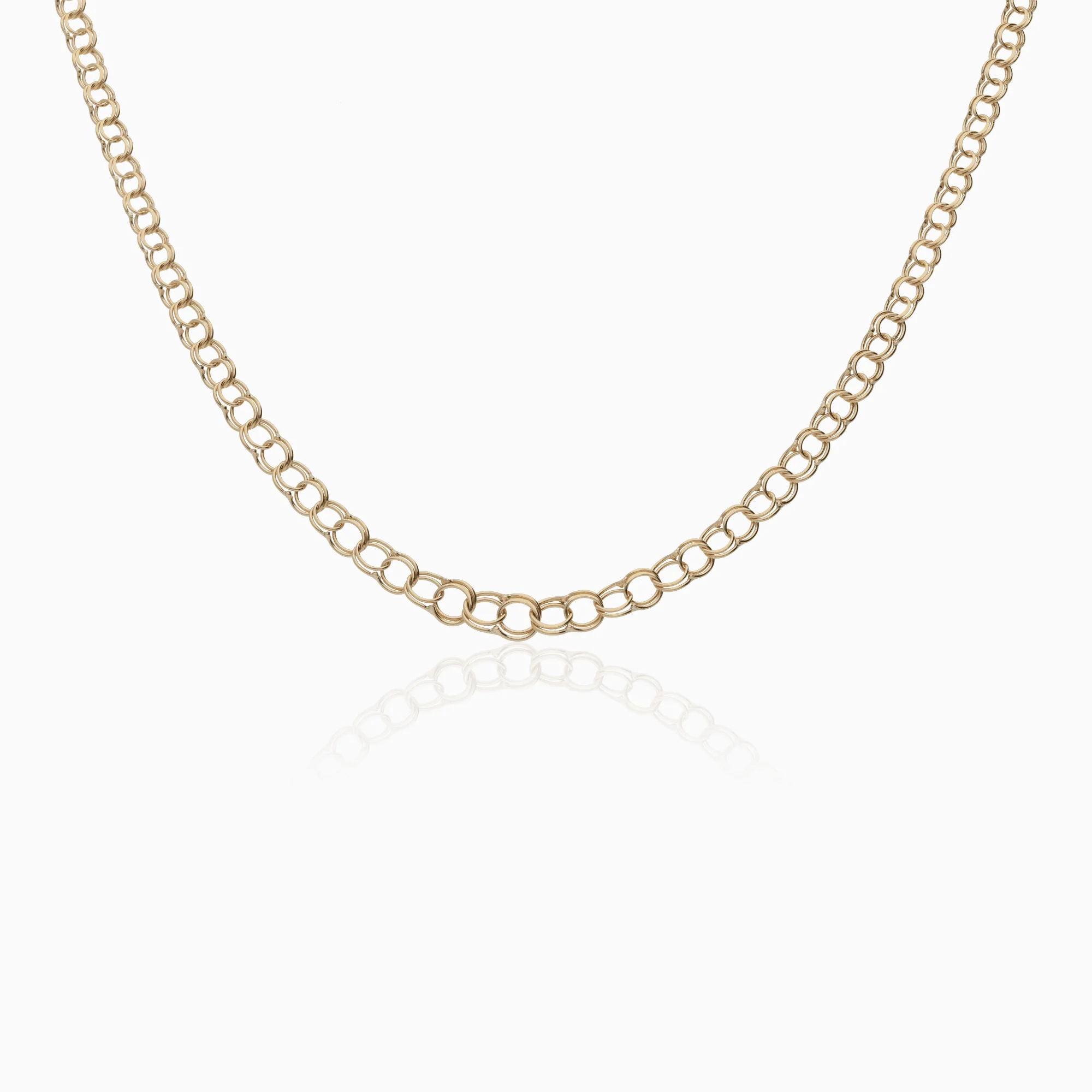 Classic Bismarck chain necklace 4.3g 18K gold
