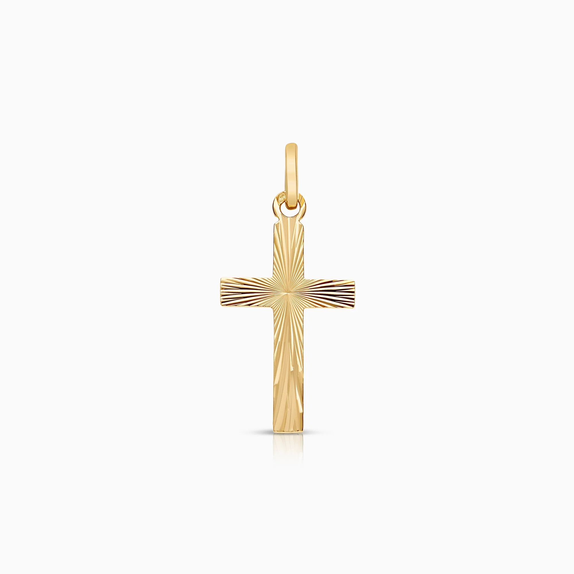 Cross pendant 1.10g 18K gold.