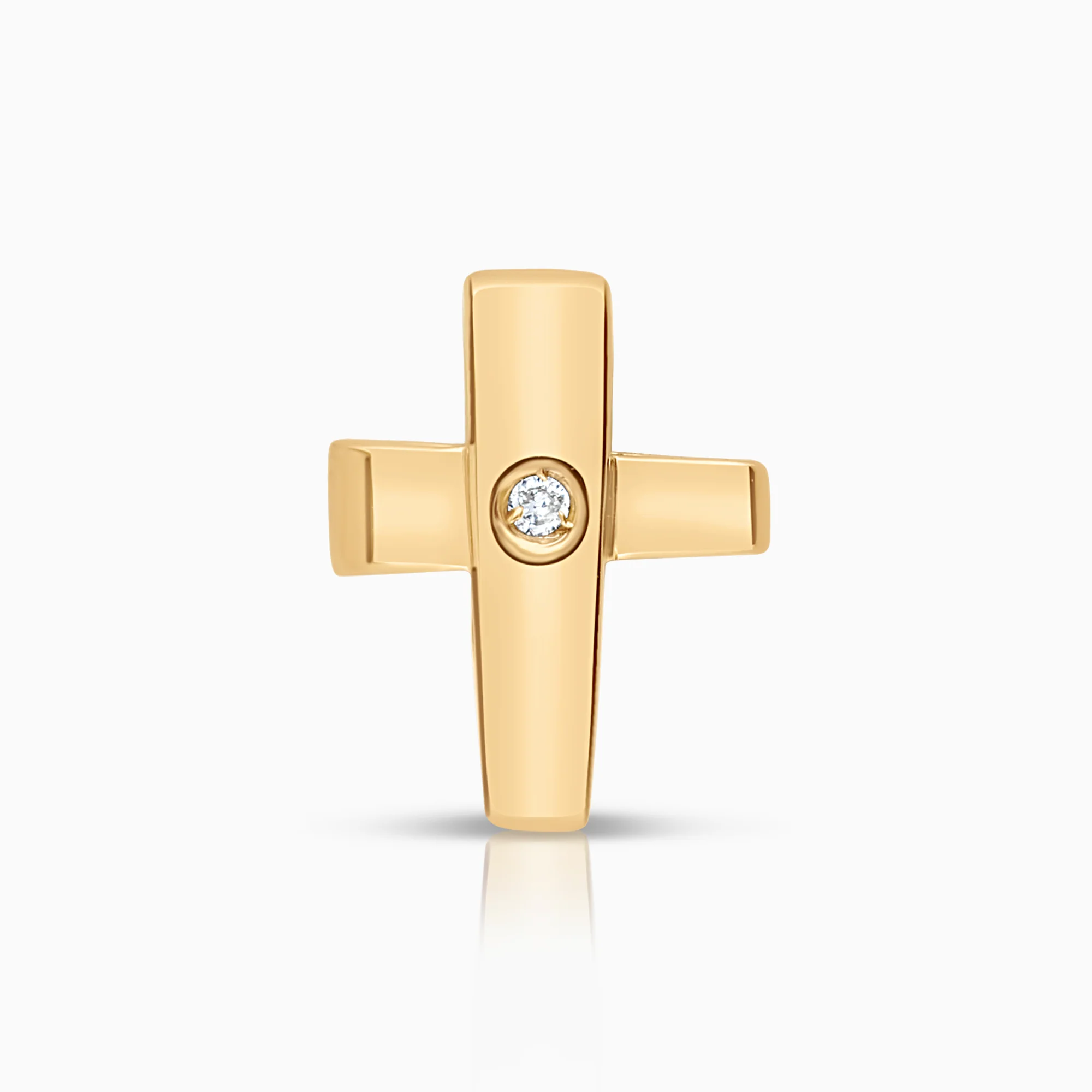 Diamond cross pendant 0.01ct 18K gold