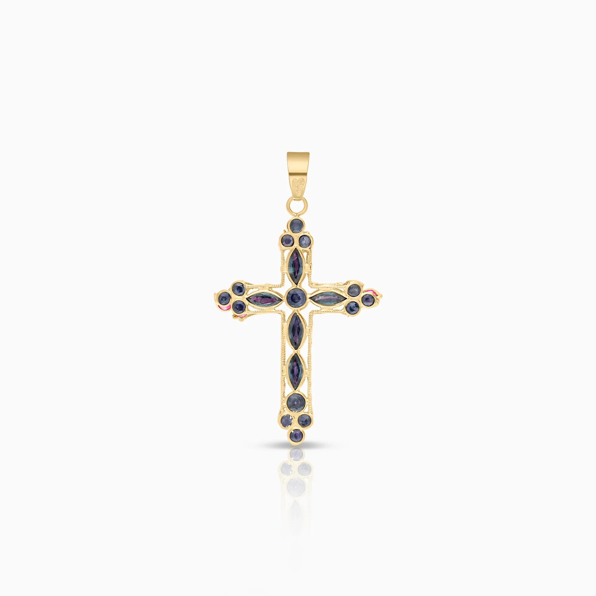Cross pendant 1.77g 18K gold - Image 2