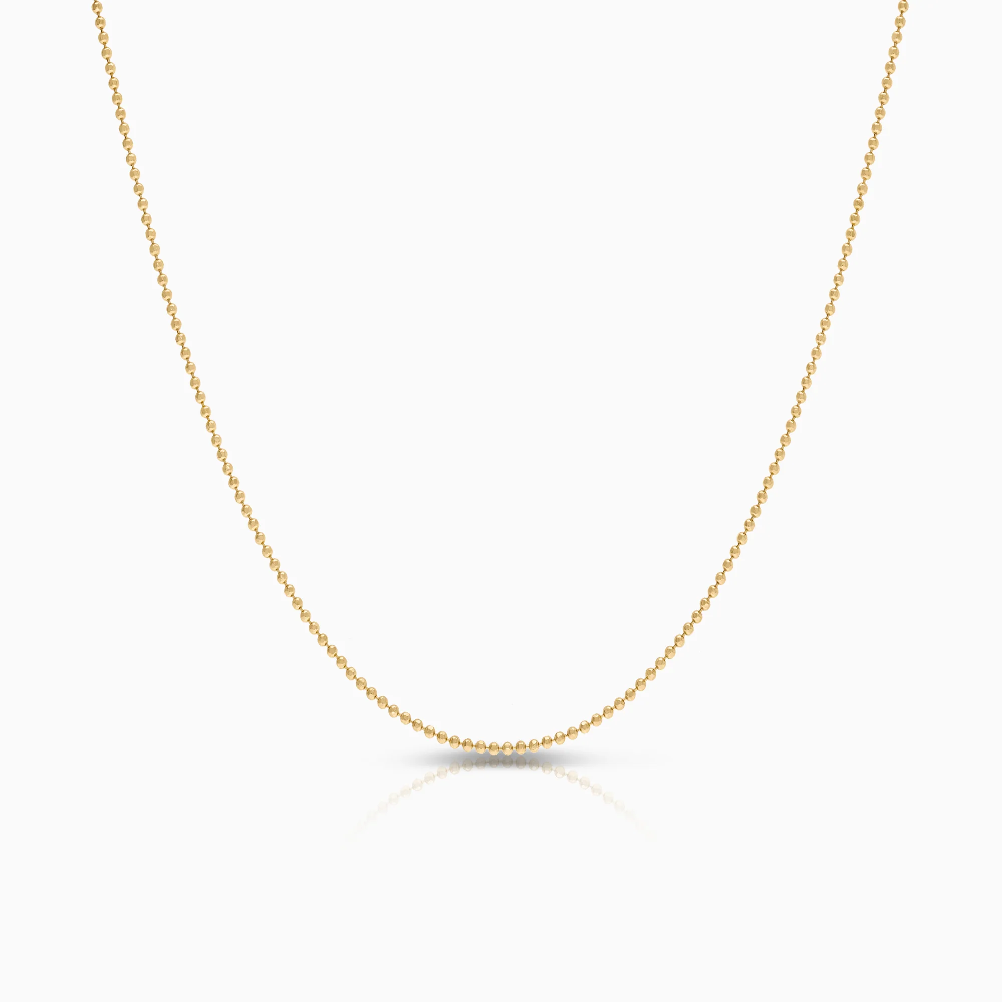 Bead chain necklace 2.83g 18K gold