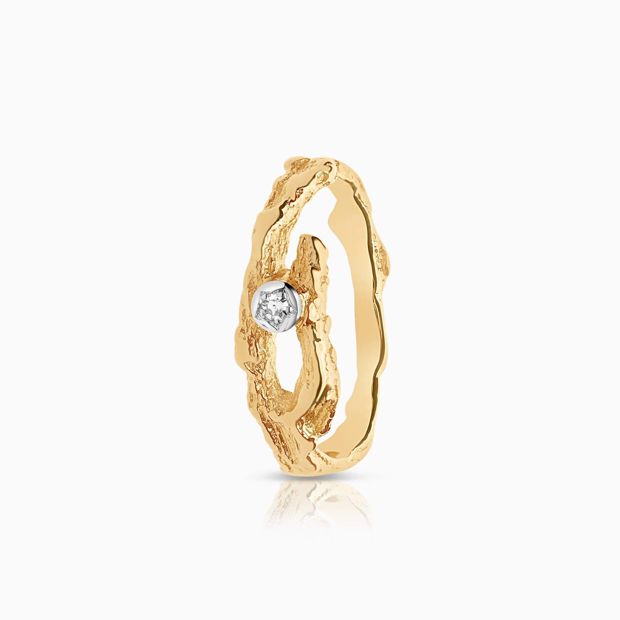 Lapponia diamond ring "Diamantdamm" 0.02ct 18K gold