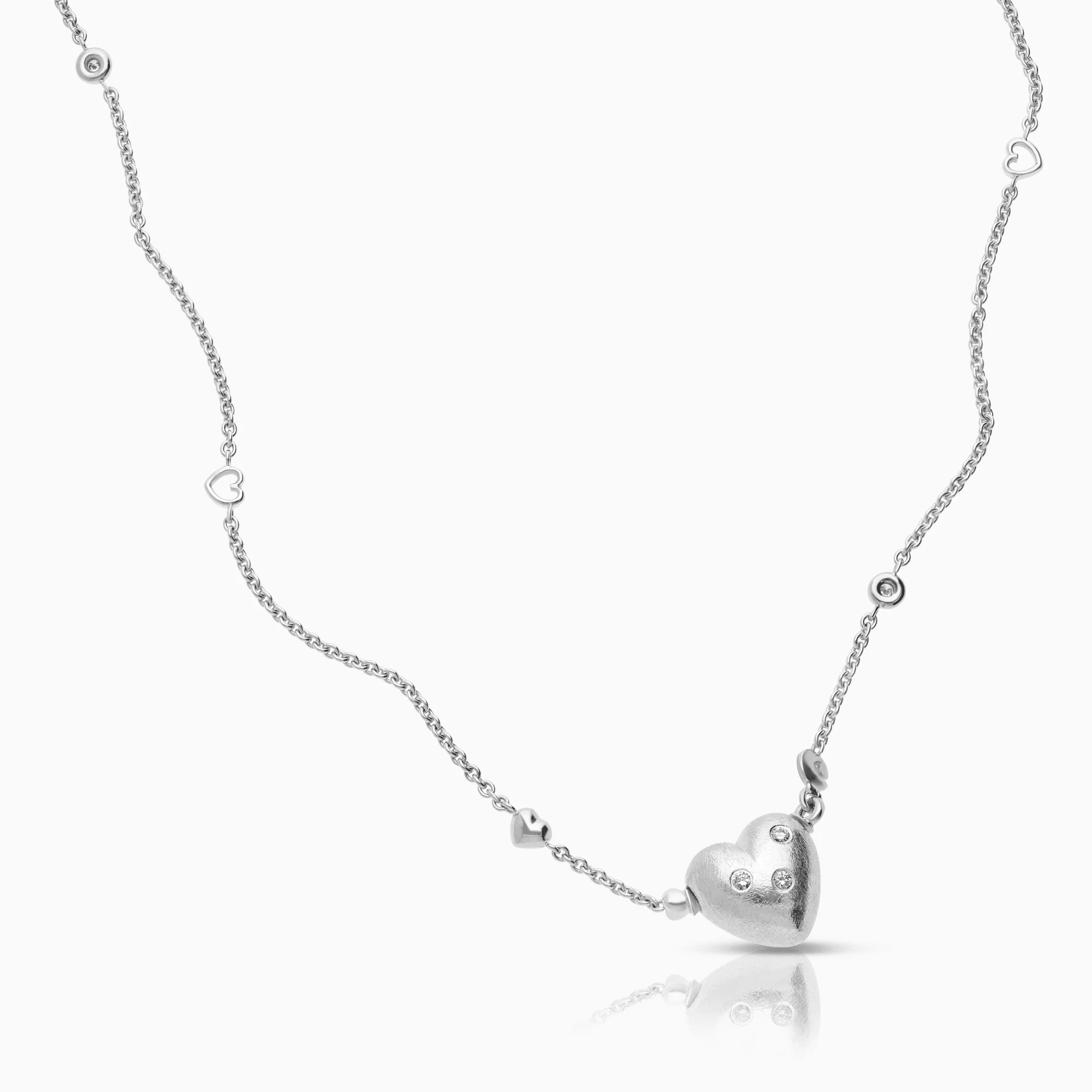 Ole Lynggaard Diamond Heart Pendant 0.12ct 18K white gold - Image 2