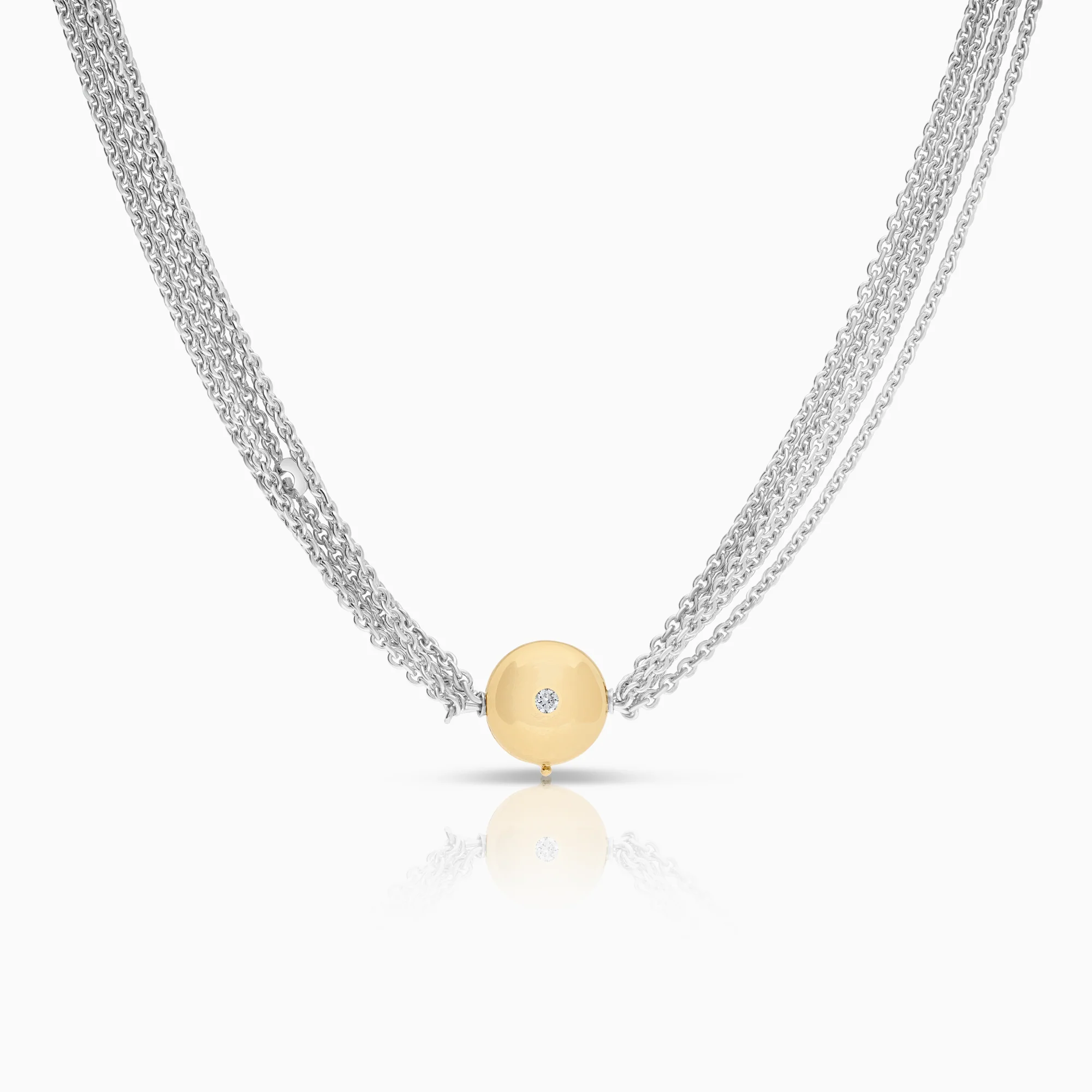 Ole Lynggaard necklace 0.05ct 18K gold