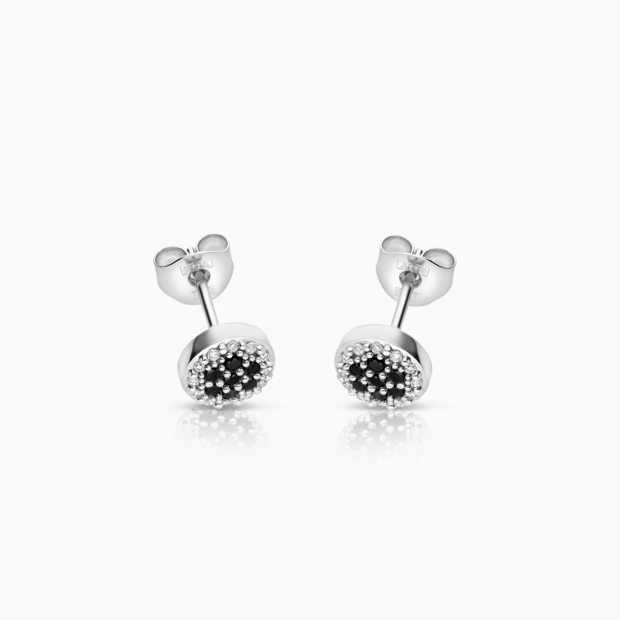Diamond earrings 0.20 ct 18K white gold - Image 2