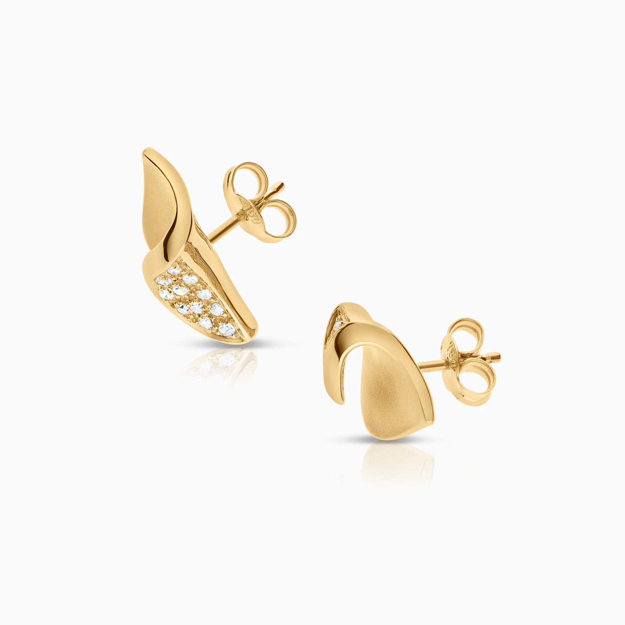 Gold earrings 0.22ct 5.60g 18K gold - Image 2