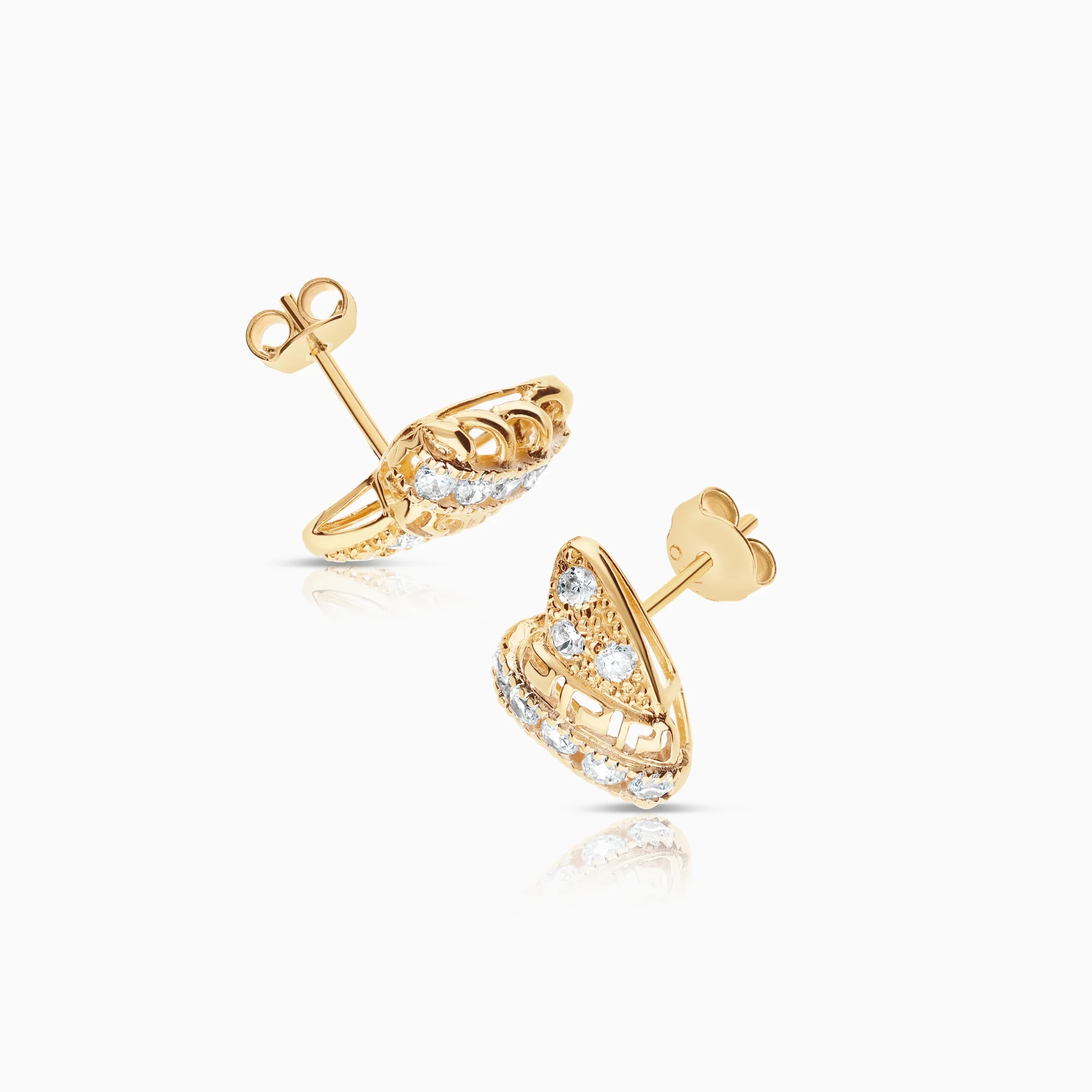 Earring cubic zirconia 4.41g 18K gold - Image 2