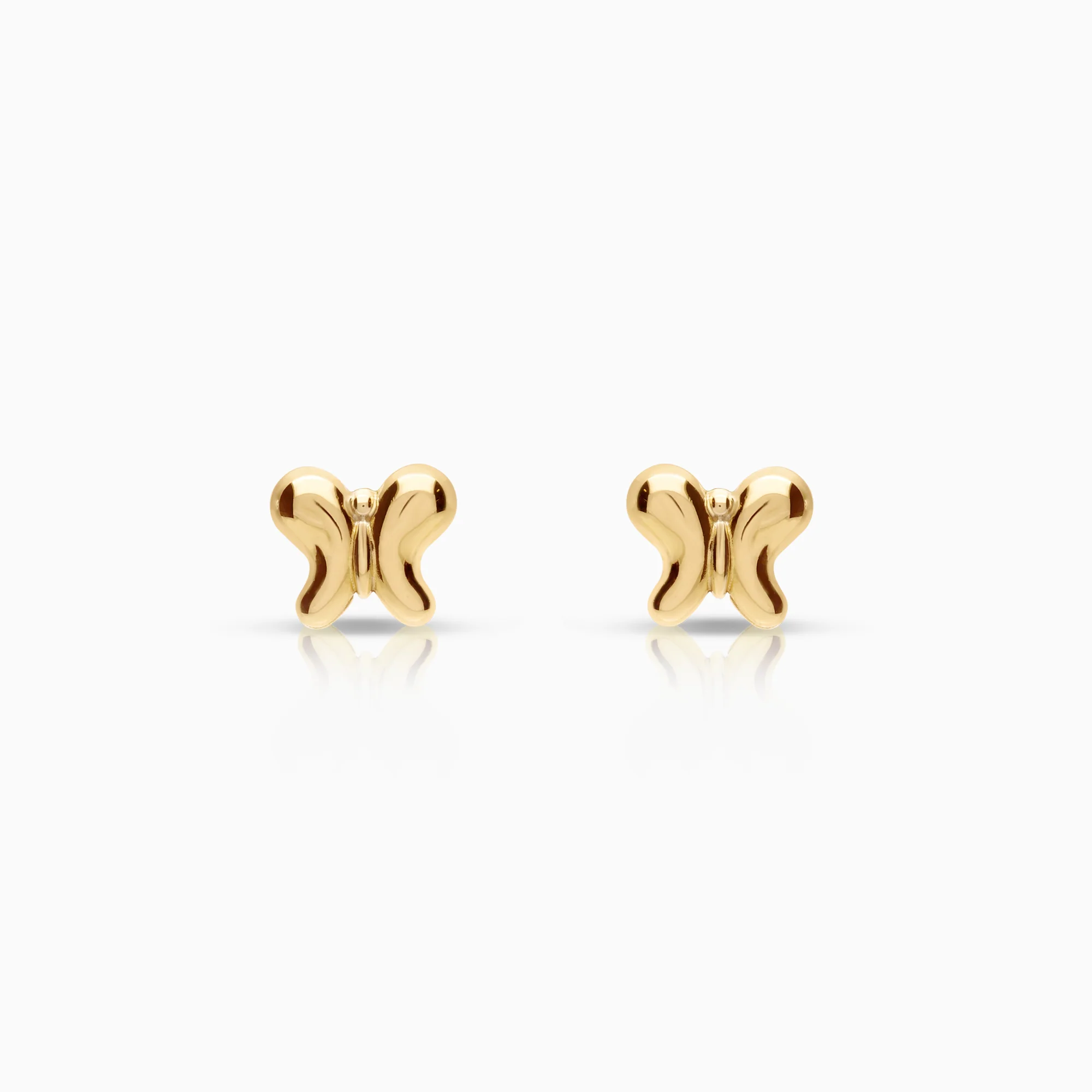 Gold earrings with butterflies 0.58g 18K gold