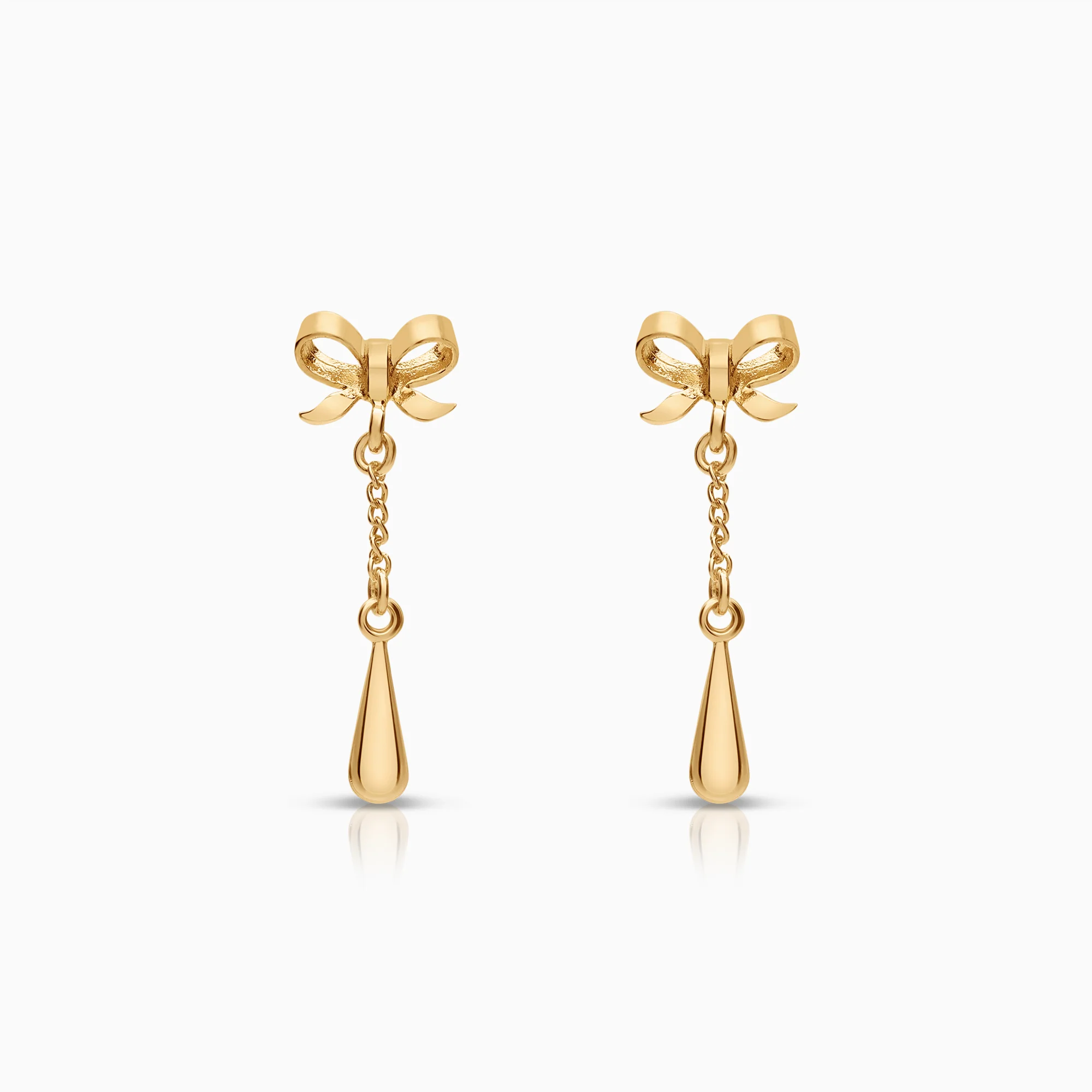Earrings with bow 1.55g 18K gold