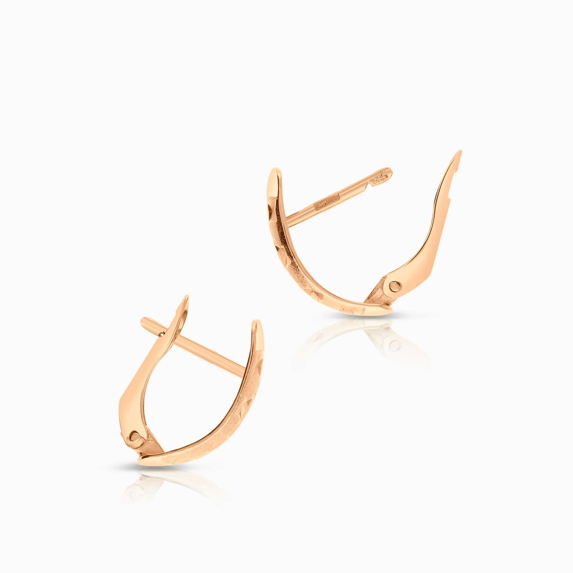 Earrings 2.23g 14K rose gold - Image 2