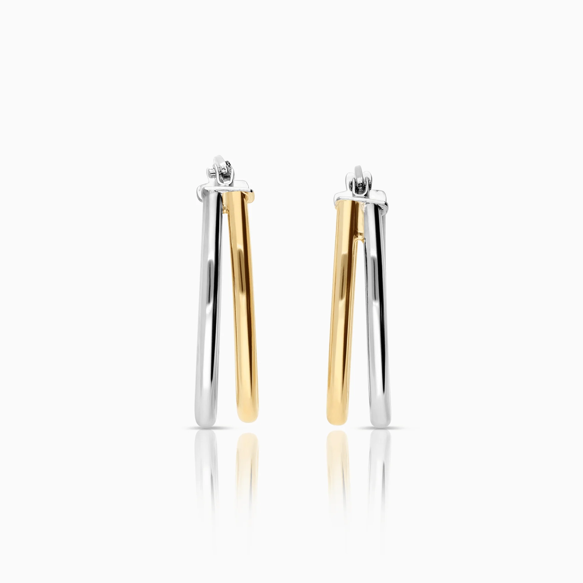 Earrings 2.65g 18K yellow/white gold
