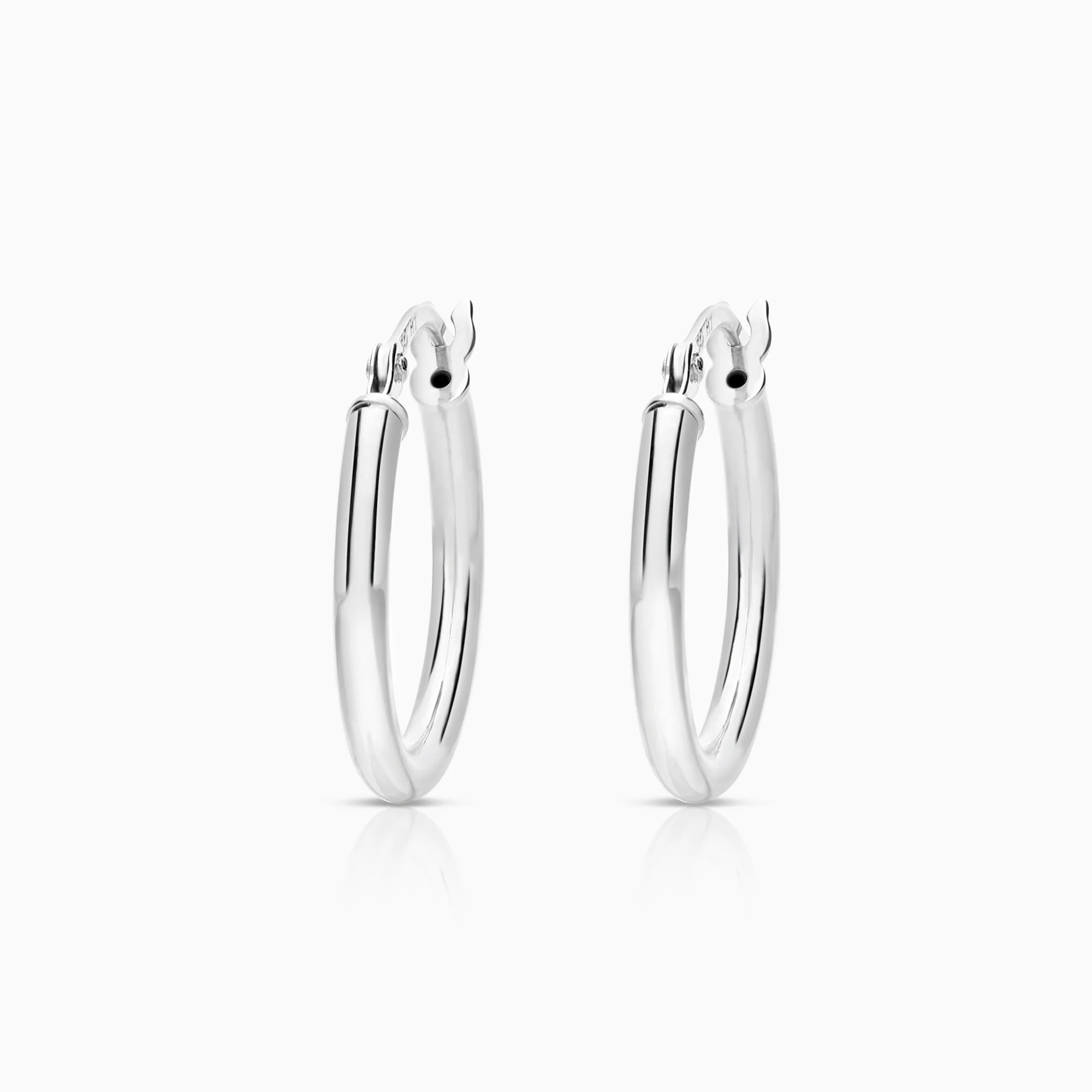 Hoop earrings 0.60g 18K white gold