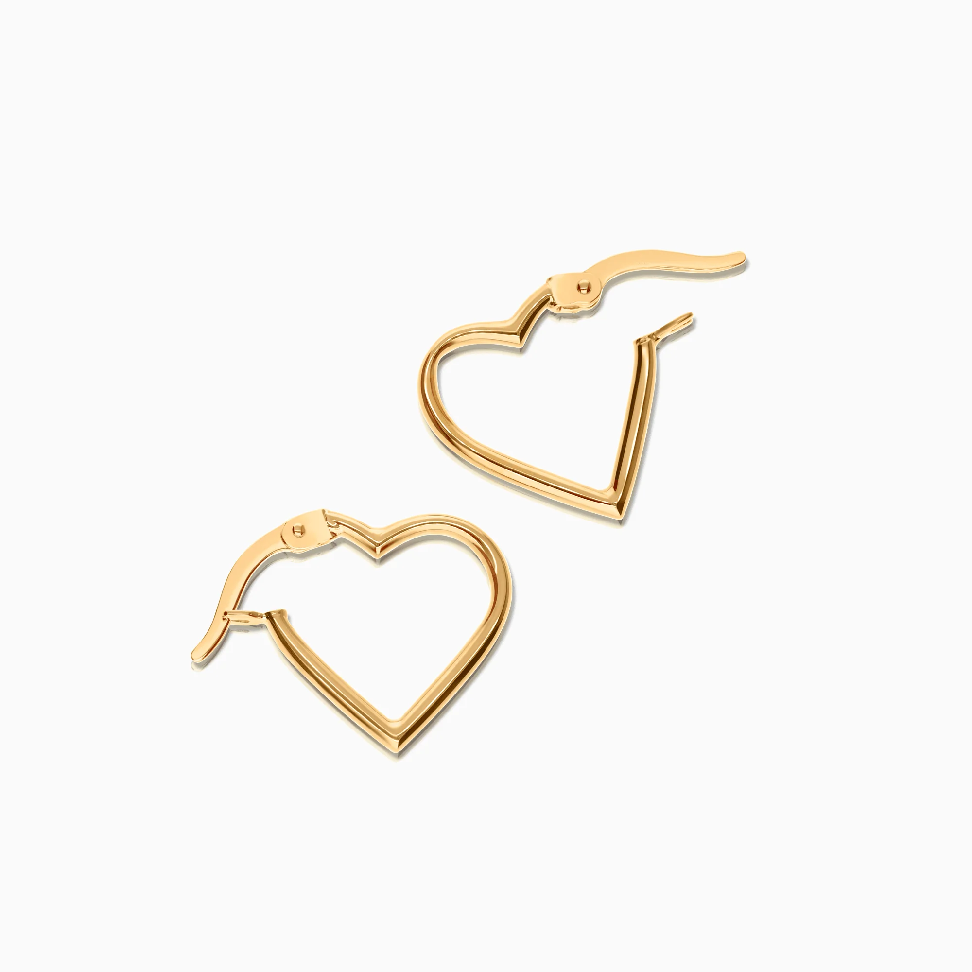 Hoop heart earrings 1.05g 18K gold - Image 2