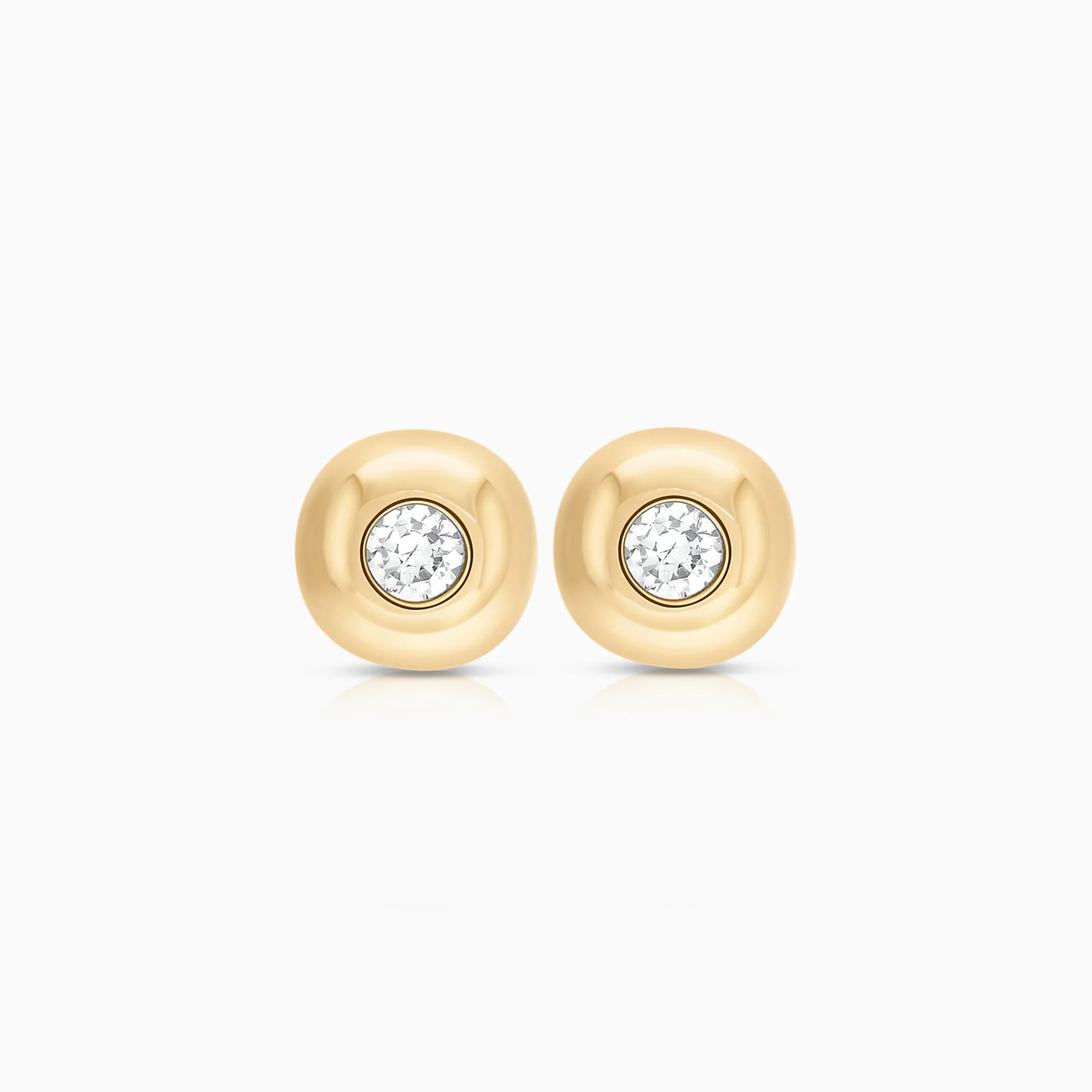 Earrings cubic zirconia 0.55g 18K gold
