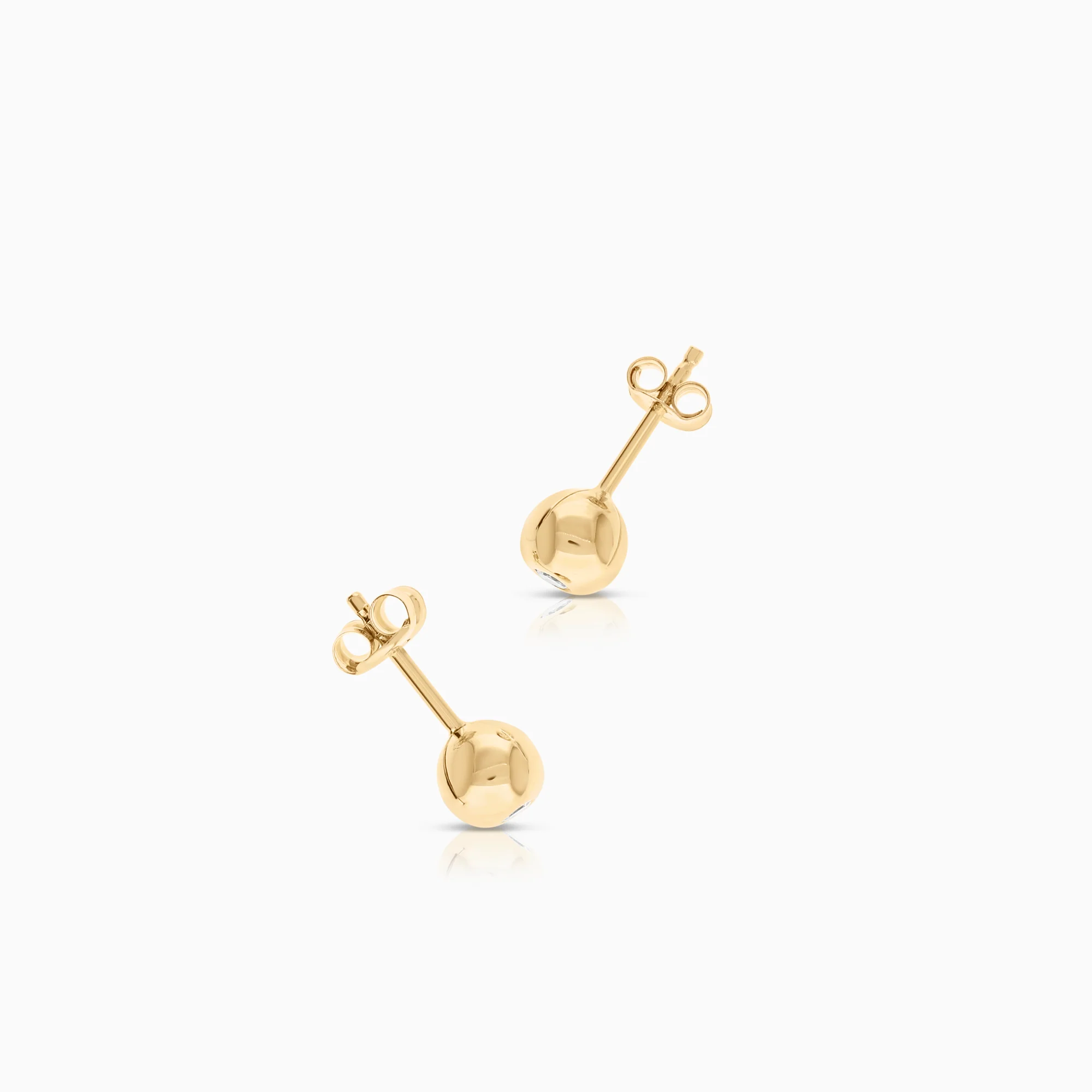 Earrings cubic zirconia 0.55g 18K gold - Image 2