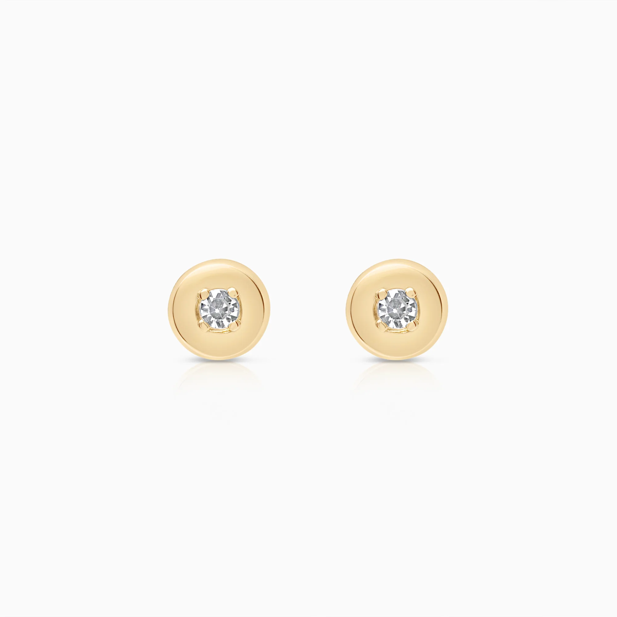Earrings cubic zirconia 0.87g 18K gold