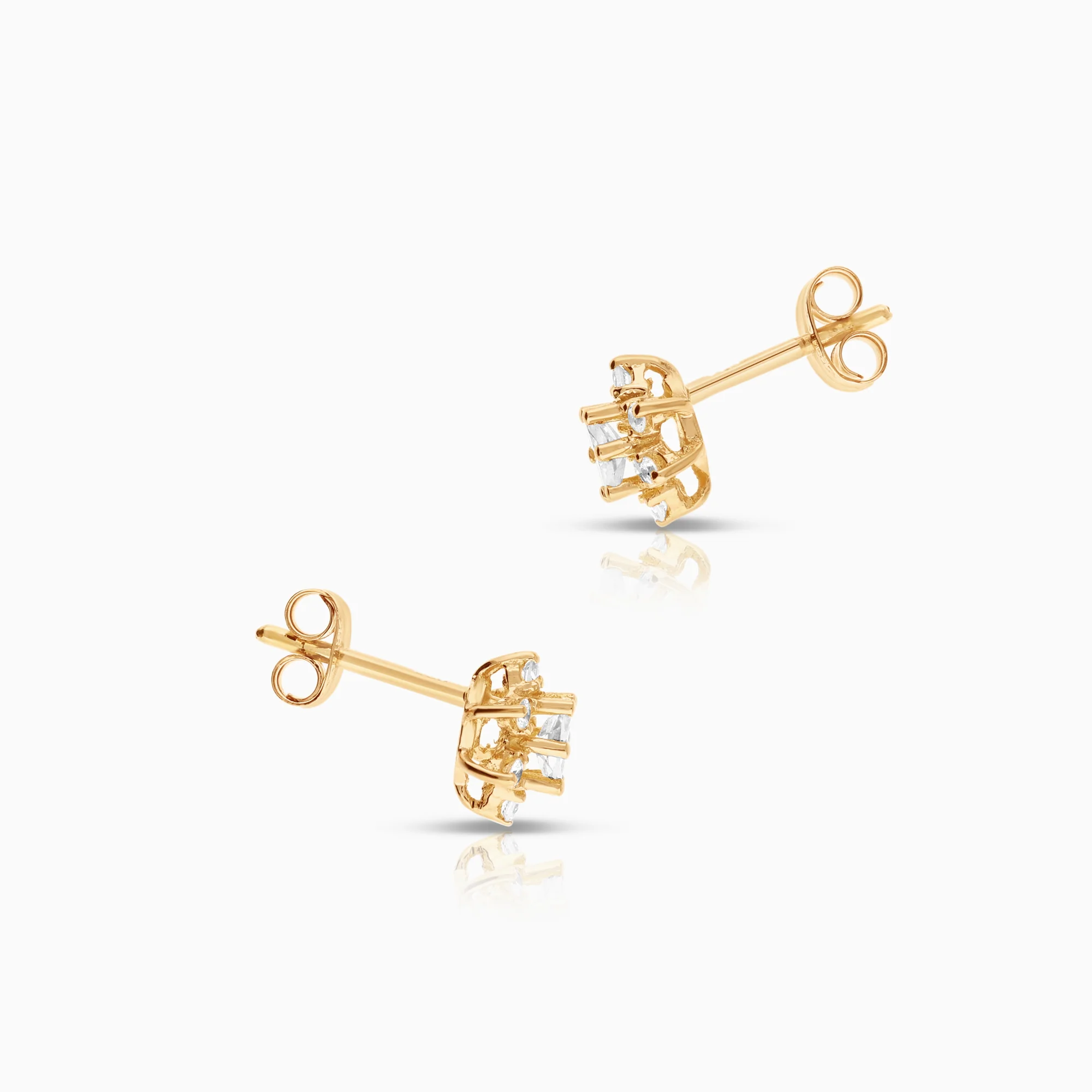 Earrings cubic zirconia 1.14g 18K gold - Image 2