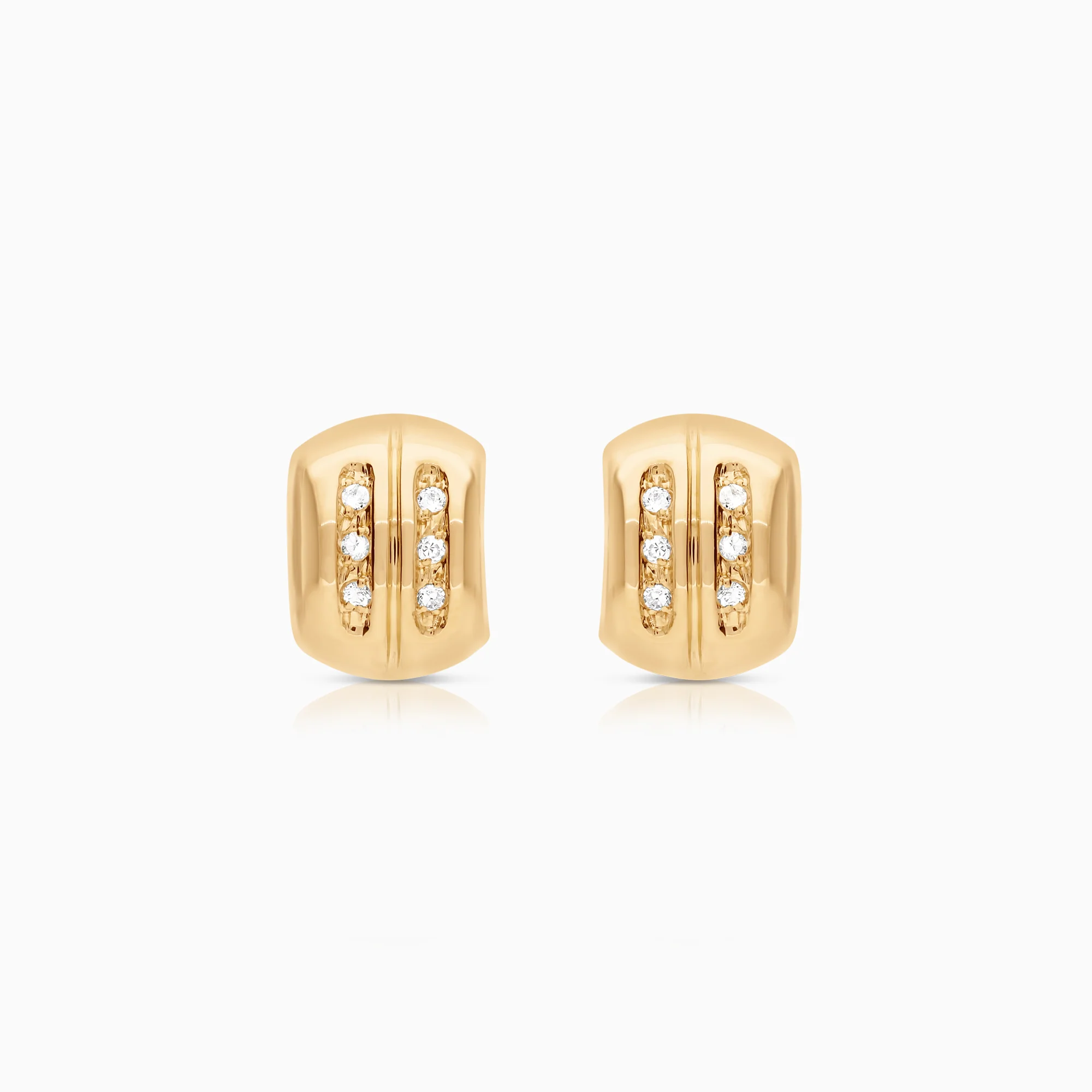 Earrings cubic zirconia 2.09g 18K gold