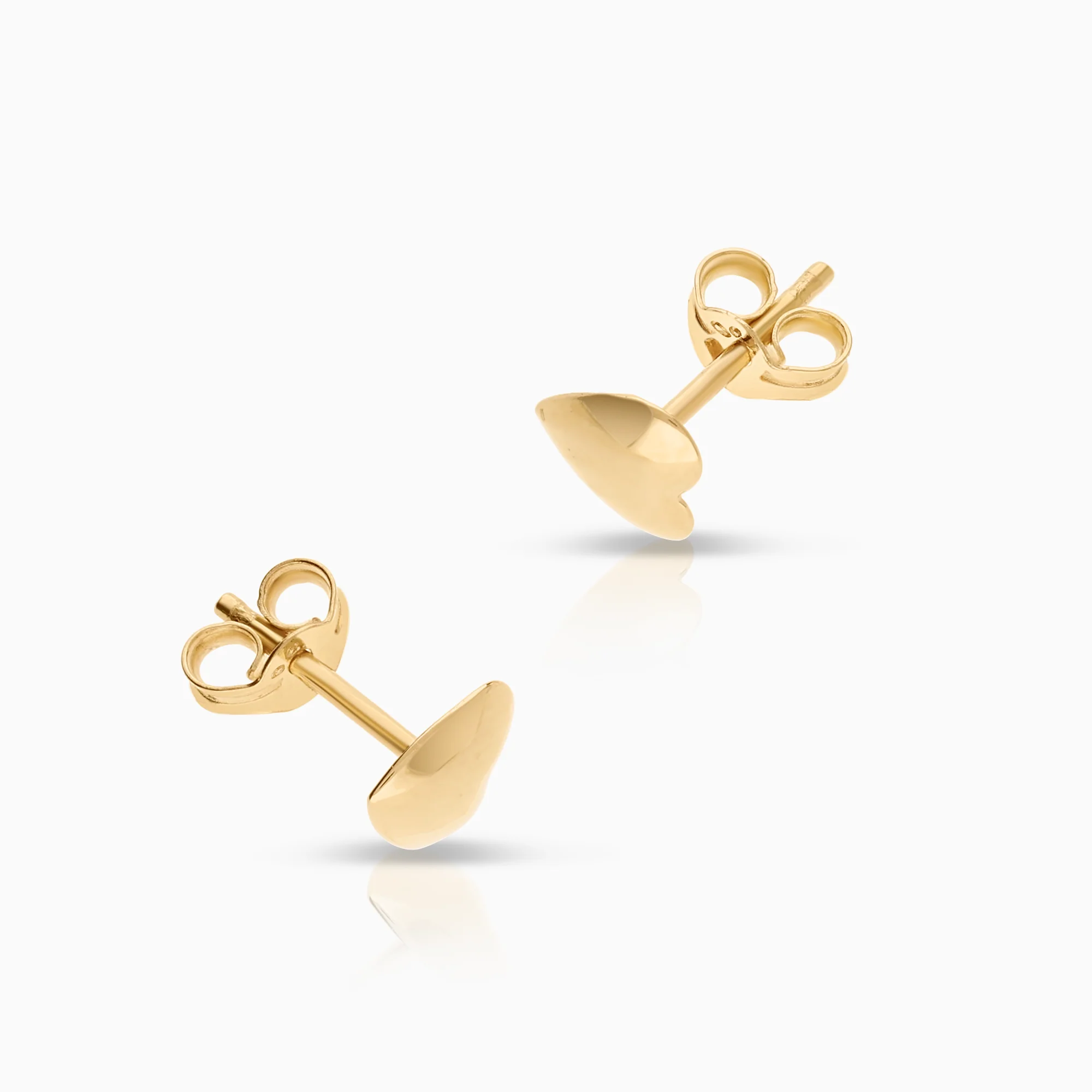 Heart earrings 0.44g 18K gold - Image 2