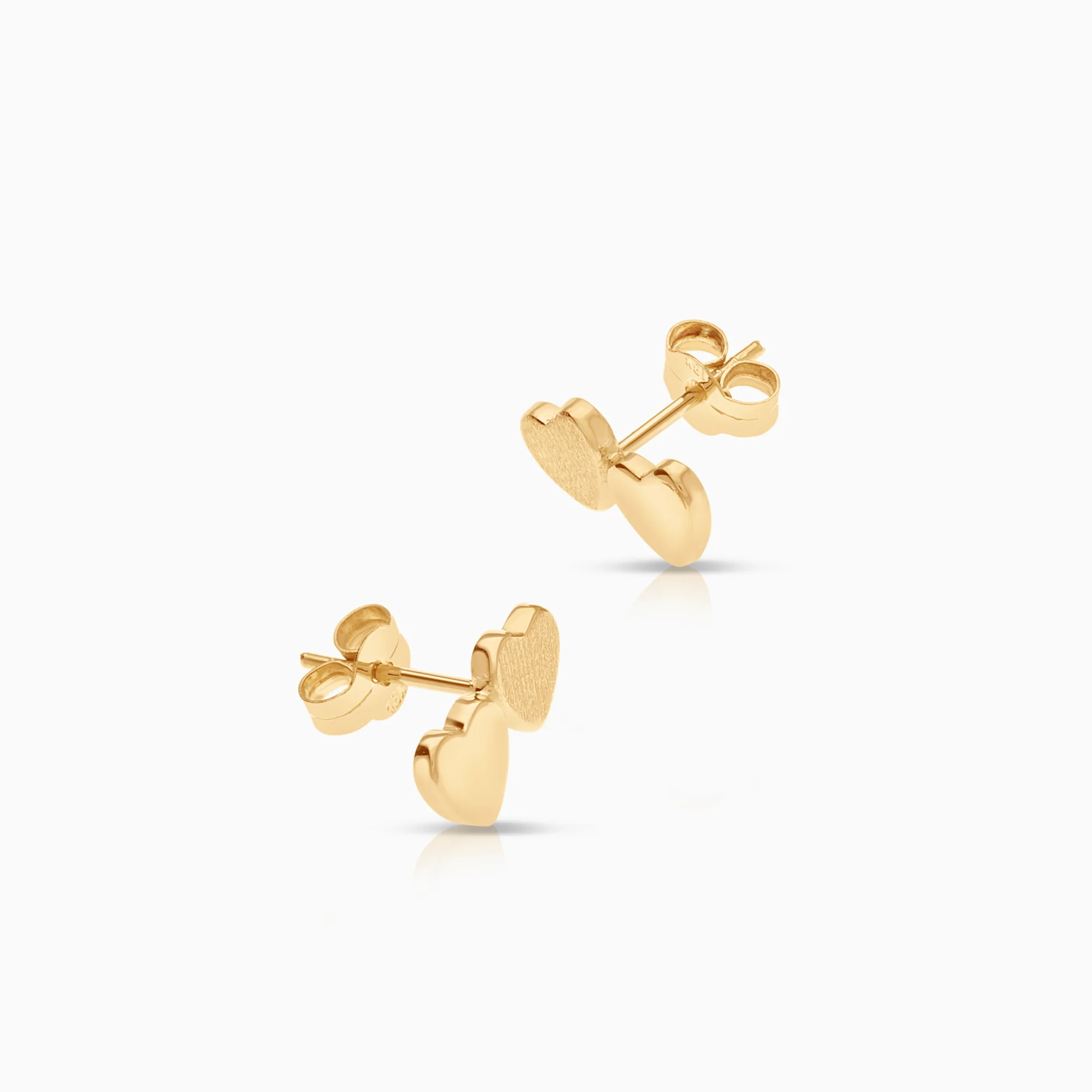 Heart earrings 0.59g 18K gold - Image 2