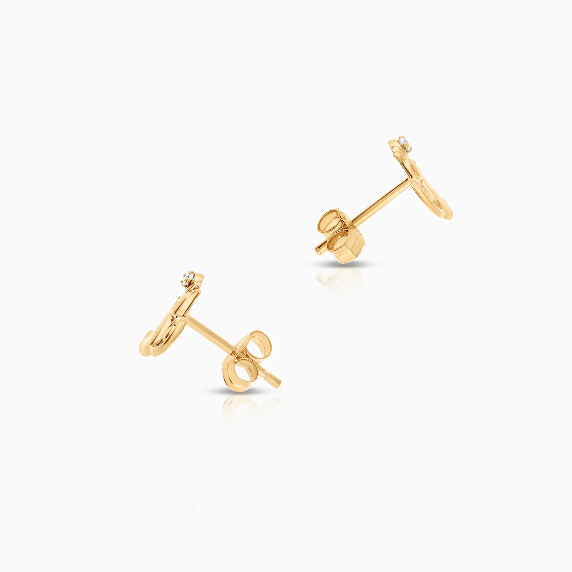 Cat earrings 0.56g 18K gold - Image 2
